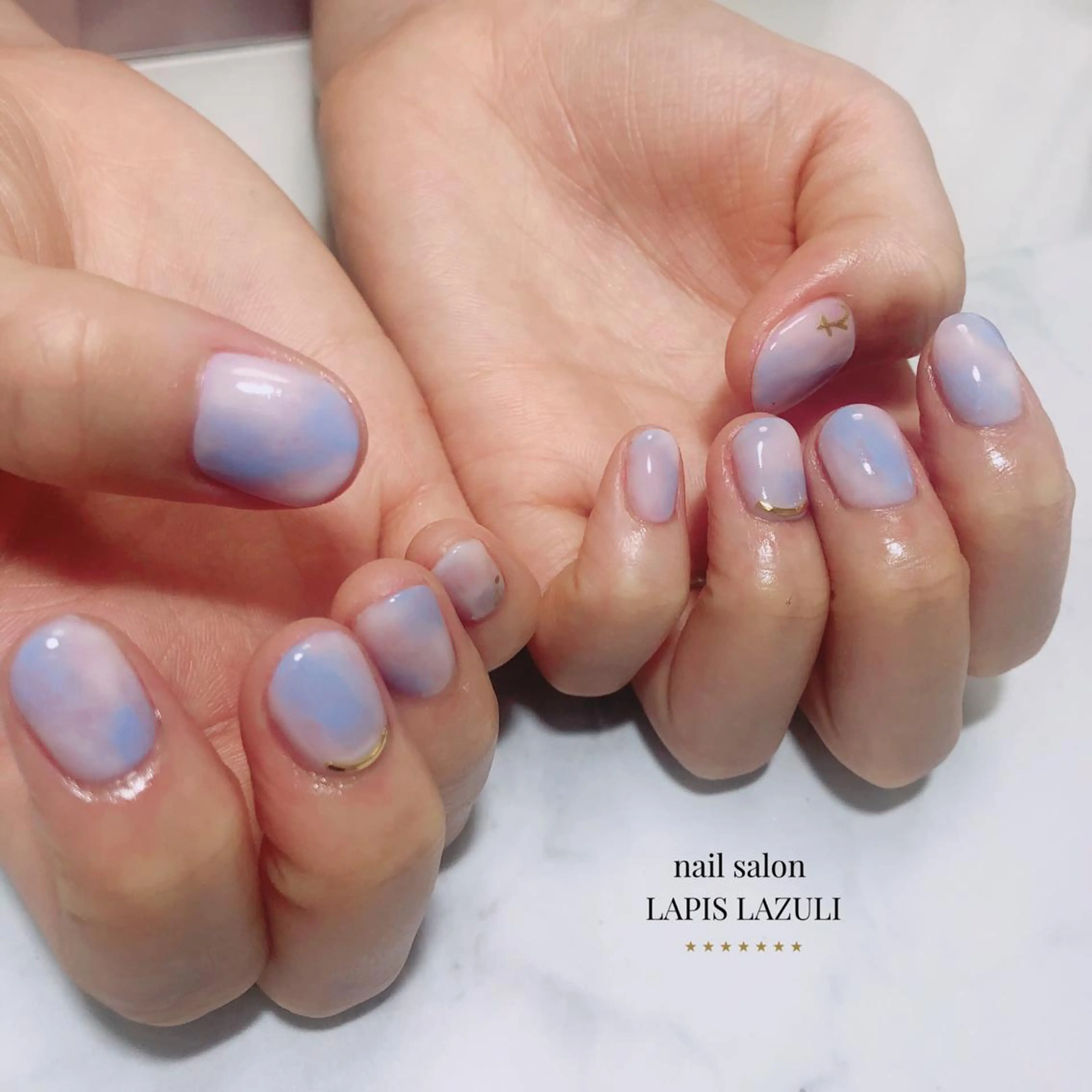 ネイル ジェルネイル マットネイル ミラーネイル ニュアンスネイル オフィスネイル nail salon ラピスラズリのネイルデザイン