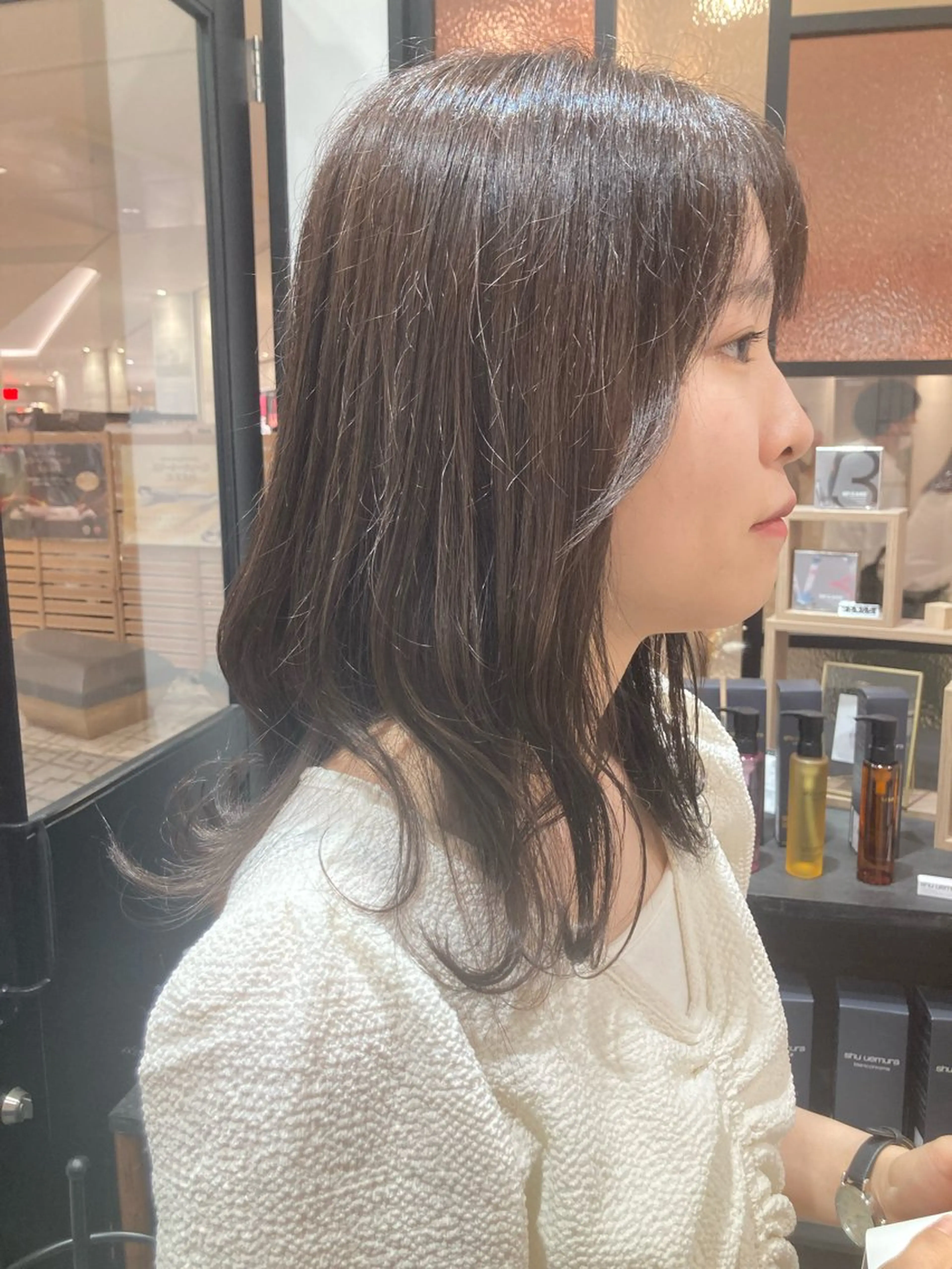 ミディアム カット ヘアカラー トリートメント hair salon rita 野々市所属・中野 幹也のヘアスタイル