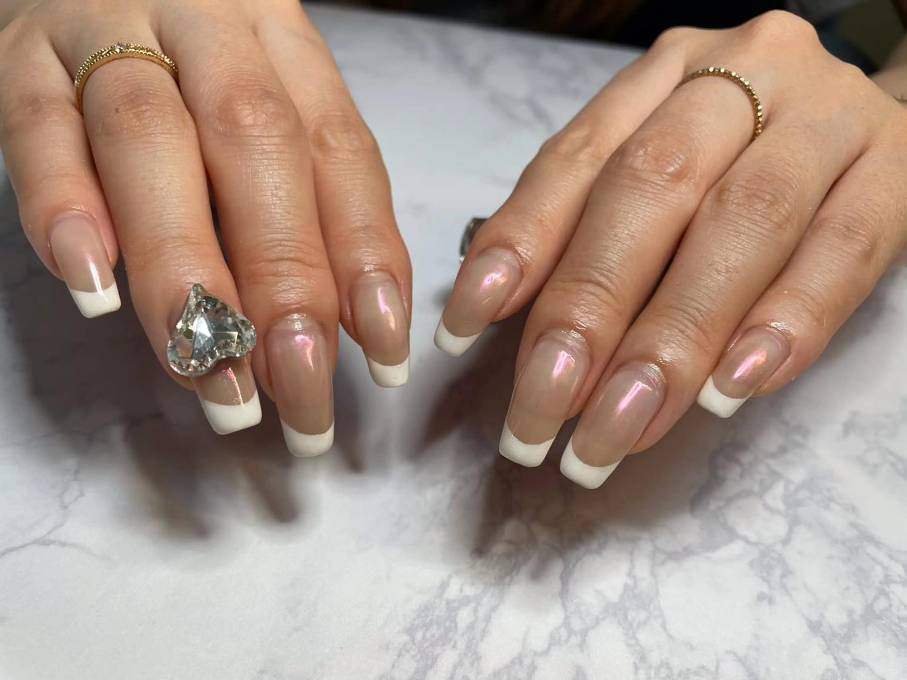 ネイル フレンチネイル ハンドネイル 韓国/網紅/パーツ M-salonのネイルデザイン