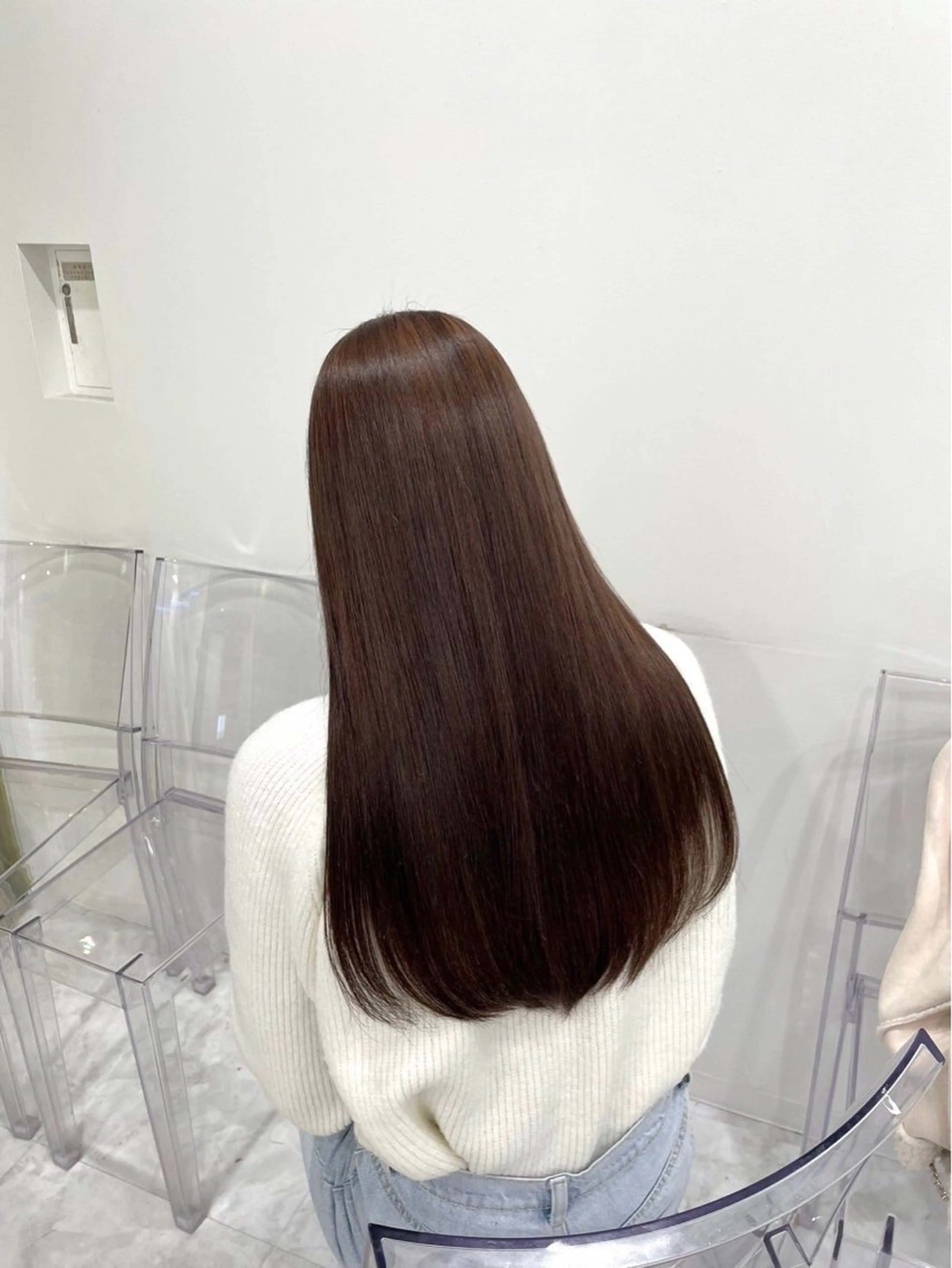 ロング ヘアカラー トリートメント ヘッドスパ ヘアセット 🥀レイヤー×ハイト ーントレンドヘア🥀のヘアスタイル