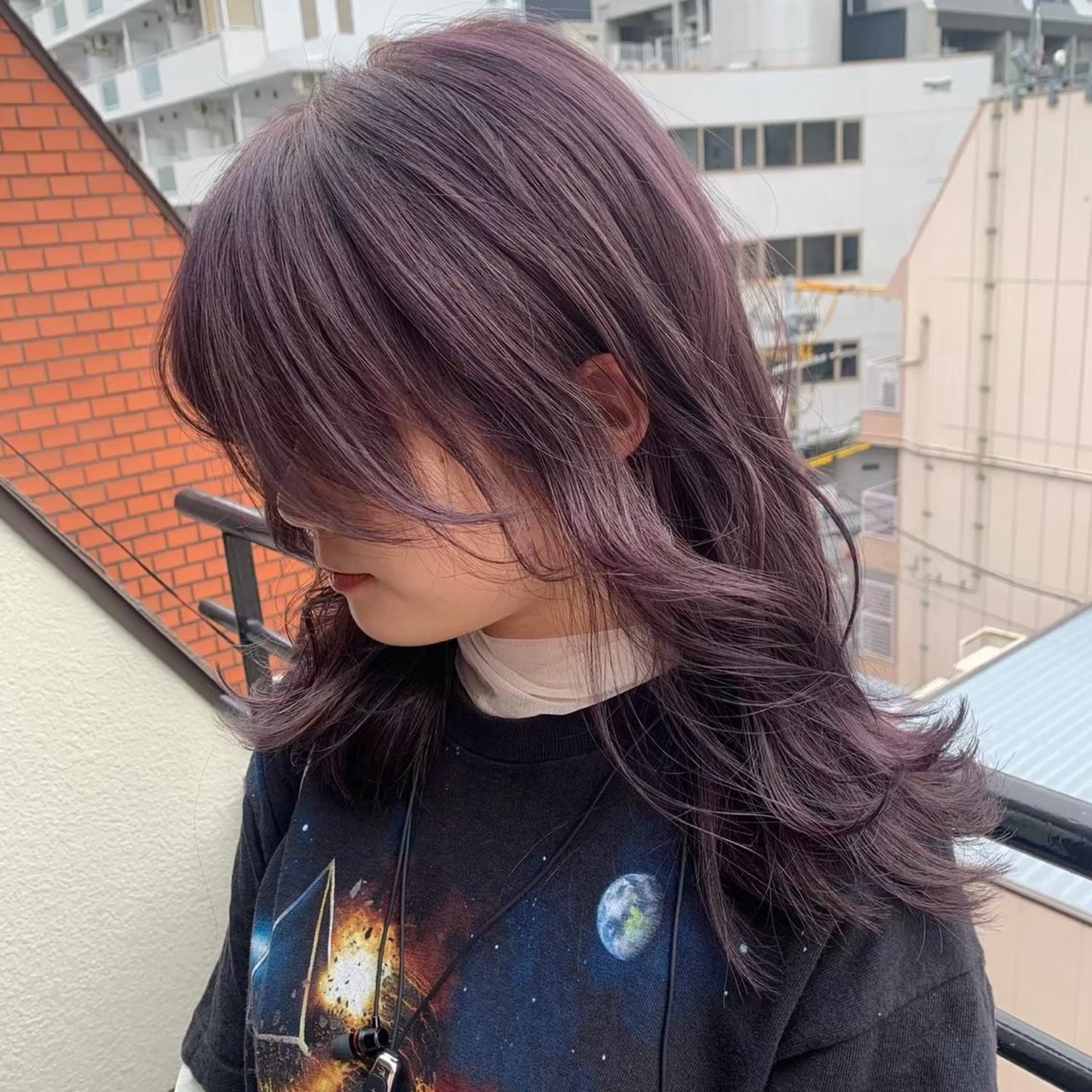 セミロング カラー ショートボブ セミロングパーマ バレイヤージュ ブリーチ ケアブリーチ カット ヘアカラー トリートメント ヘアセット hair terrace M所属・村岡 芽衣のヘアスタイル