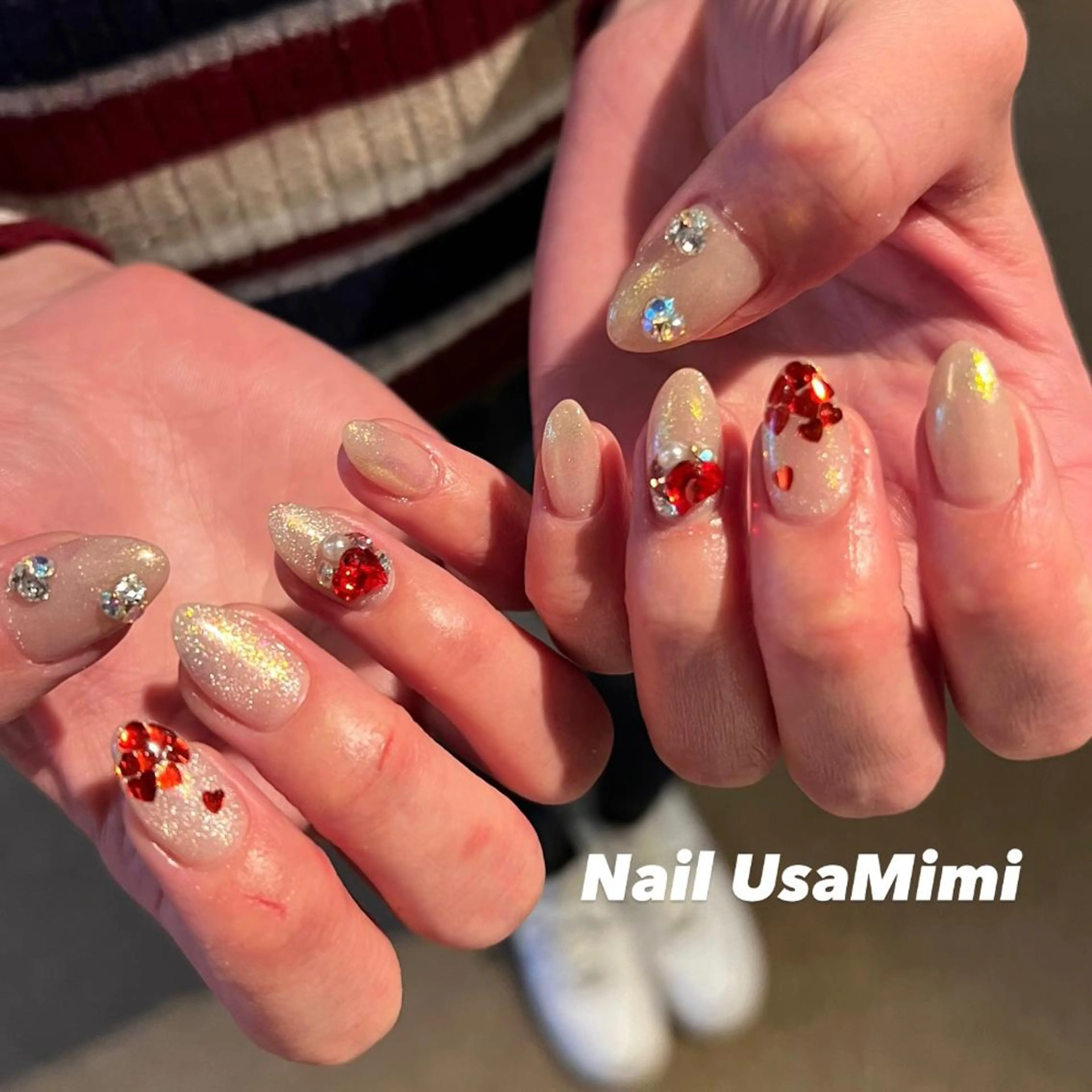 ネイル フットネイル ジェルネイル マグネットネイル 持ち込み ニュアンスネイル 本町ネイルNail UsaMimiのネイルデザイン