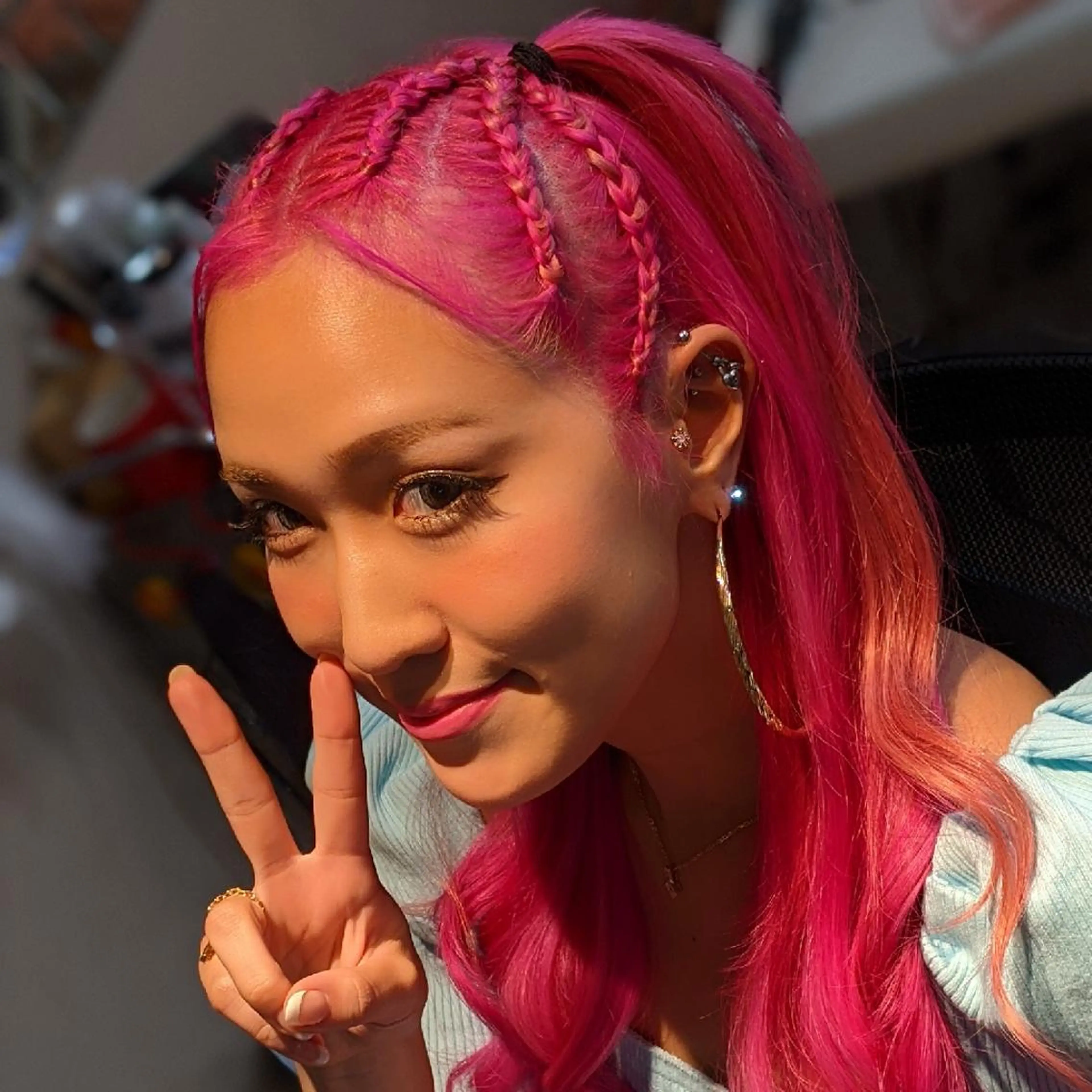 ロング ヘアアレンジ エクステ scamp ★のヘアスタイル
