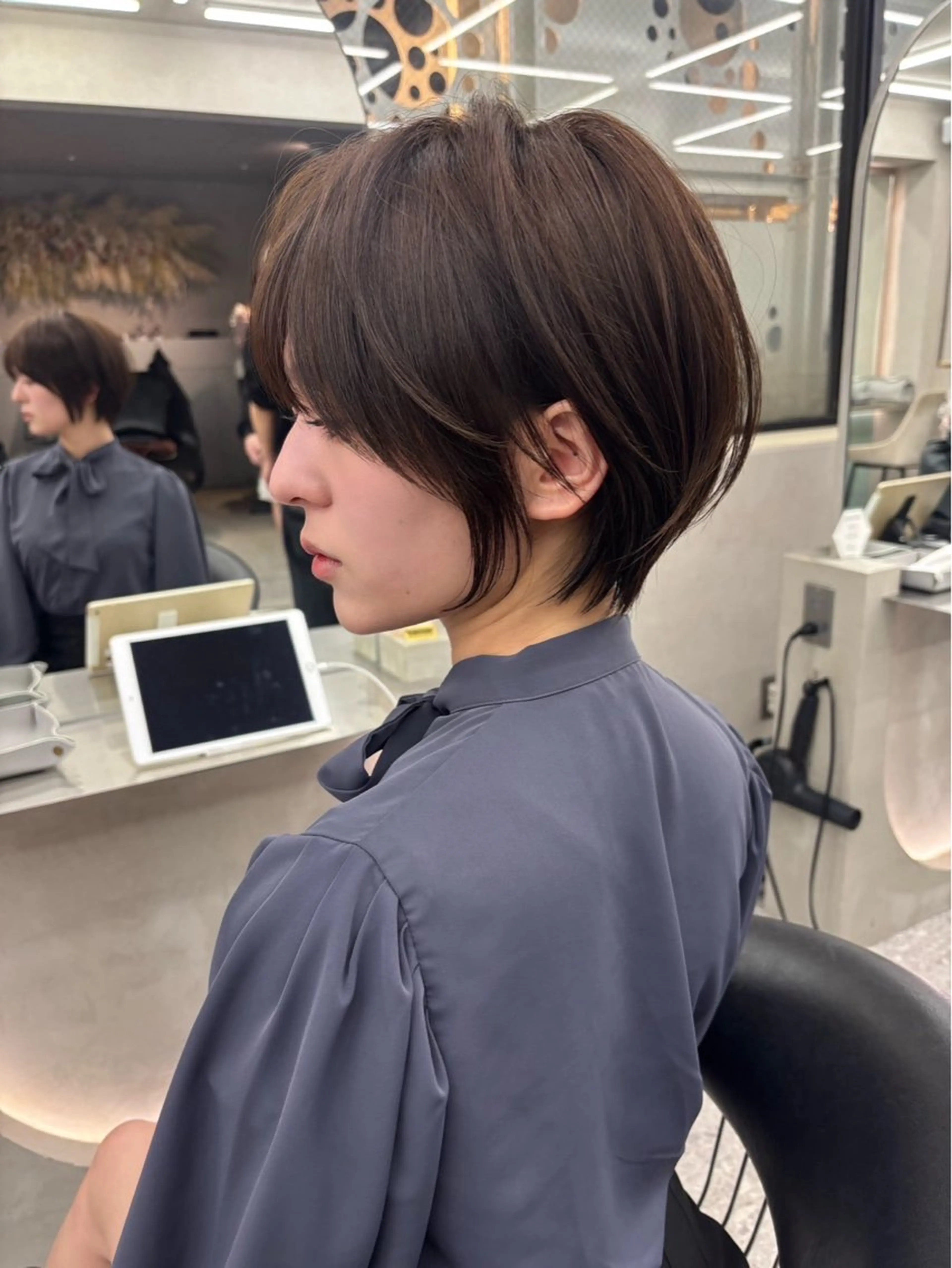 ショート 似合わせカット ショートヘア Lond mare 天神大名店所属・時短×ショートボブ 💡ウメダナオヤ💡のヘアスタイル