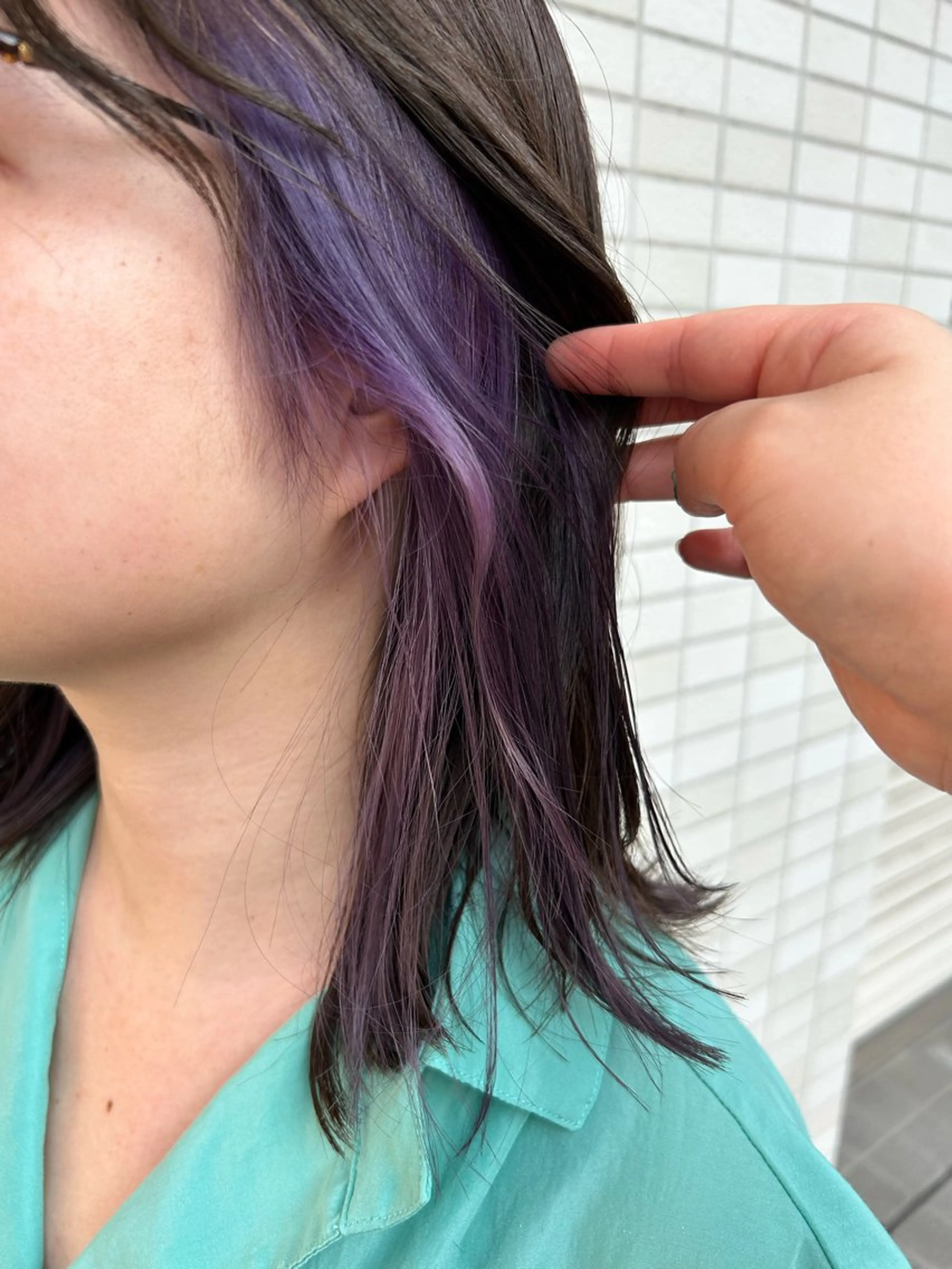 ミディアム カラー イヤリングカラー うる艶☆かわいい ✧Amiのヘアスタイル