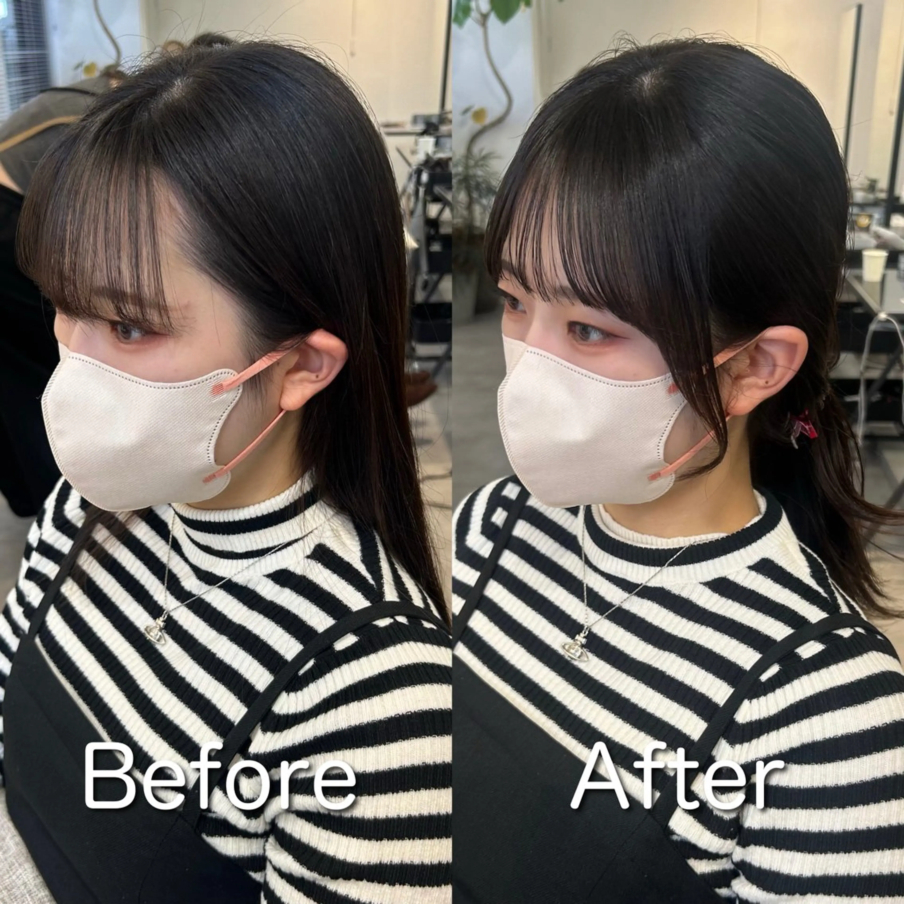ミディアム 顔周りカット カット ❤️ショートカット ・顔周りカット❤️のヘアスタイル