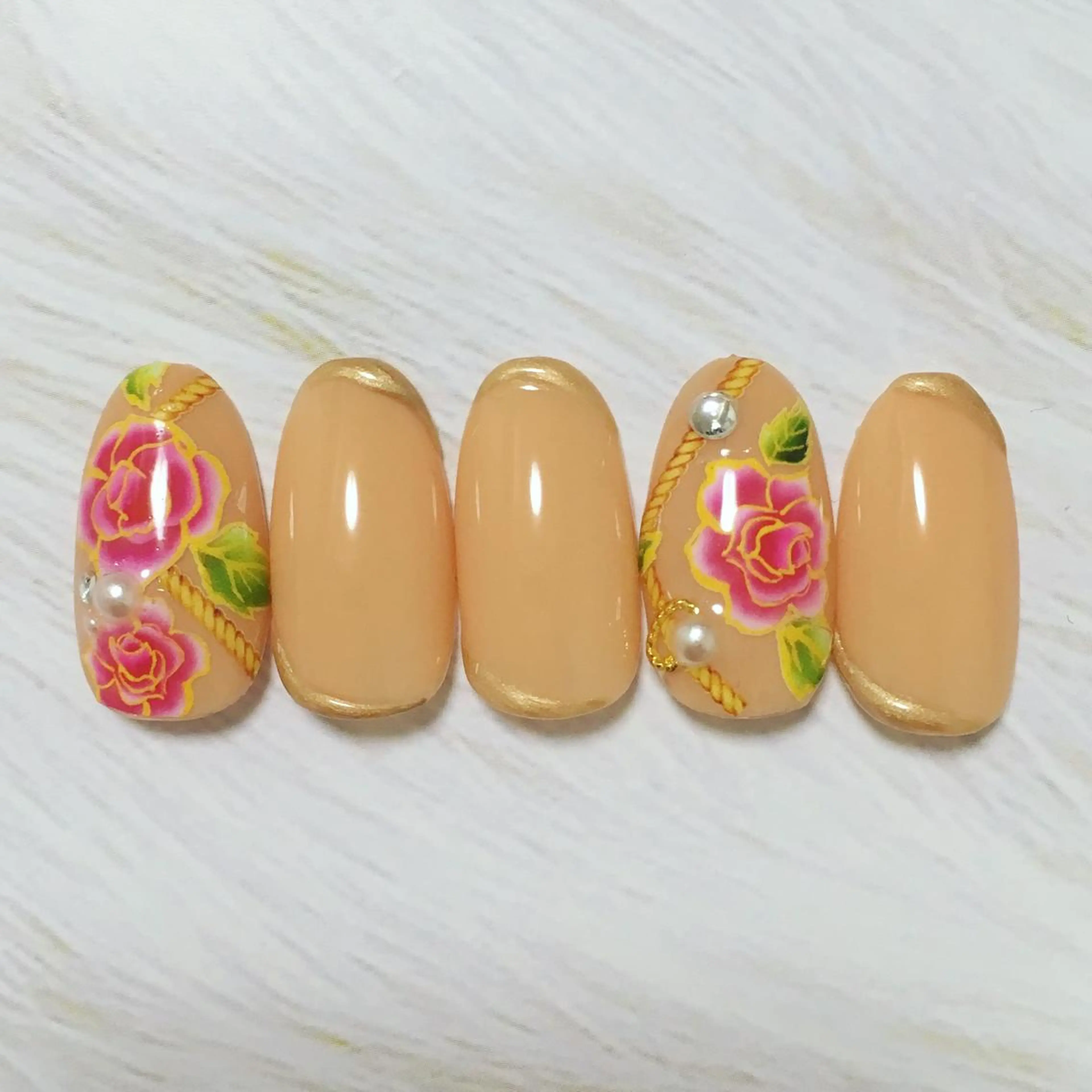 ネイル 成人式 ジェルネイル A-nail エーネイル所属・M. ERIのネイルデザイン