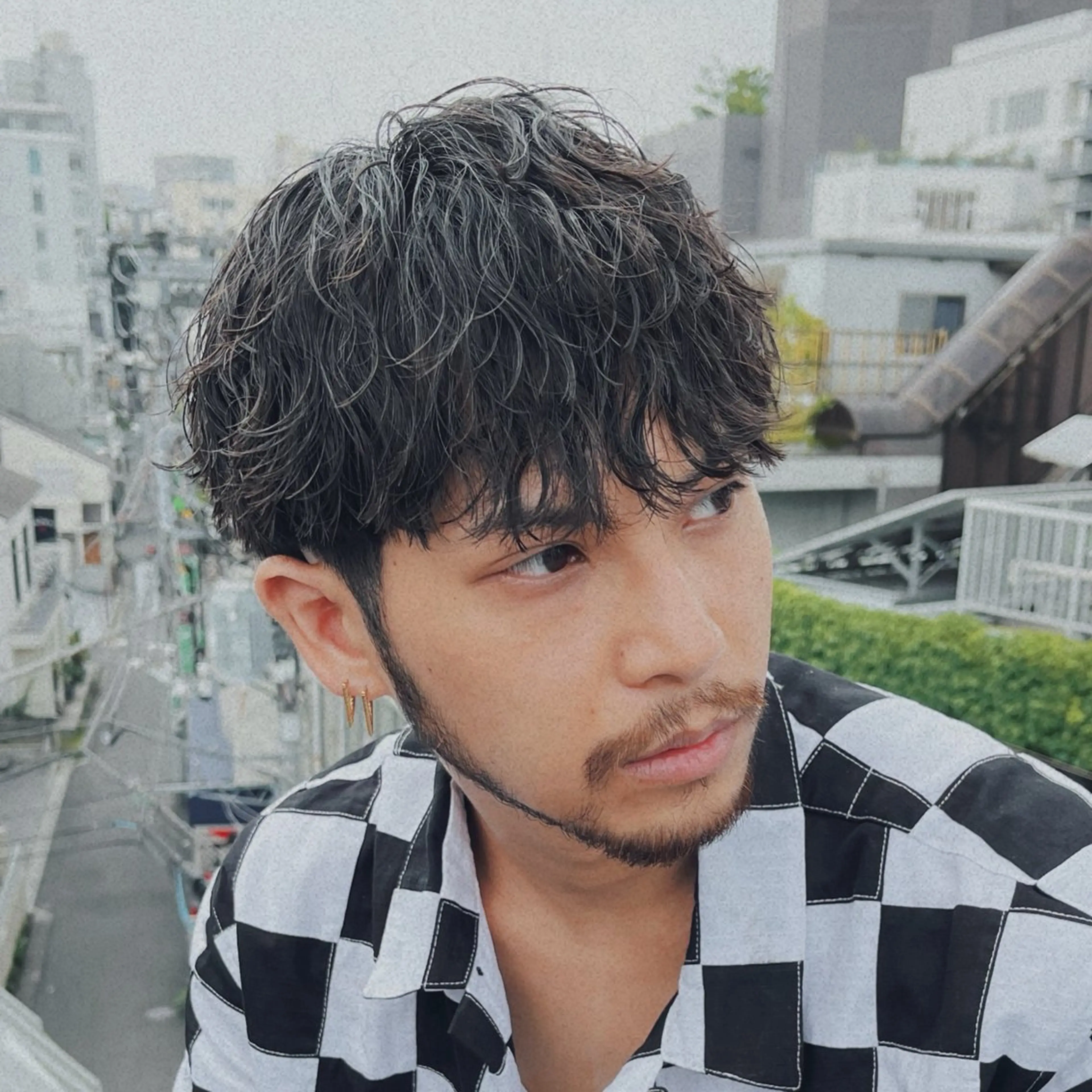 ショート パーマ メンズ カット パーマ fifth 原宿　【フィフス】所属・fifth/メンズ パーマ/川﨑泰就のヘアスタイル