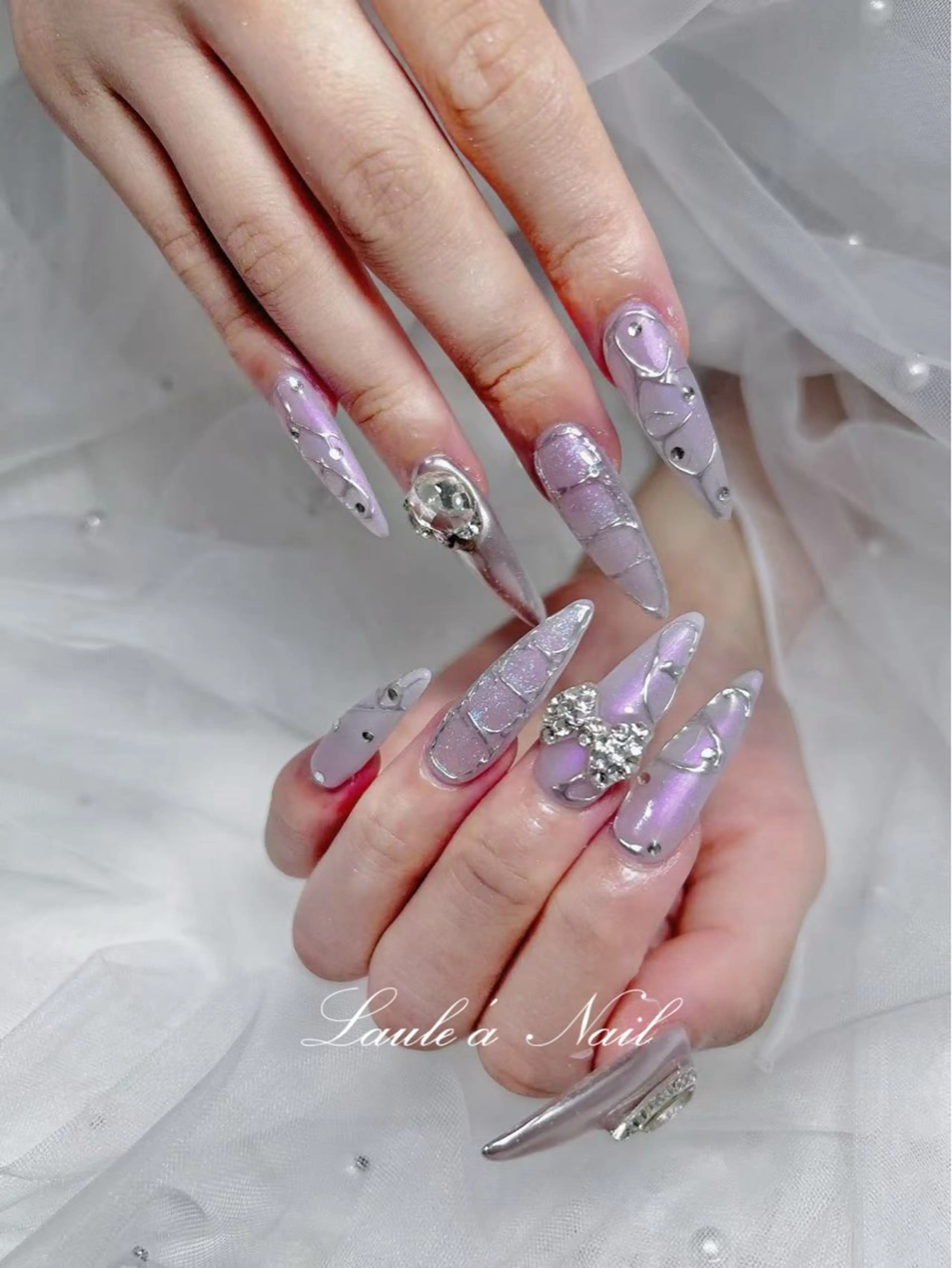 ネイル オフィスネイル シンプルネイル ブライダルネイル Laule’a Nail新宿所属・ミナ🌈 Laule'aのネイルデザイン