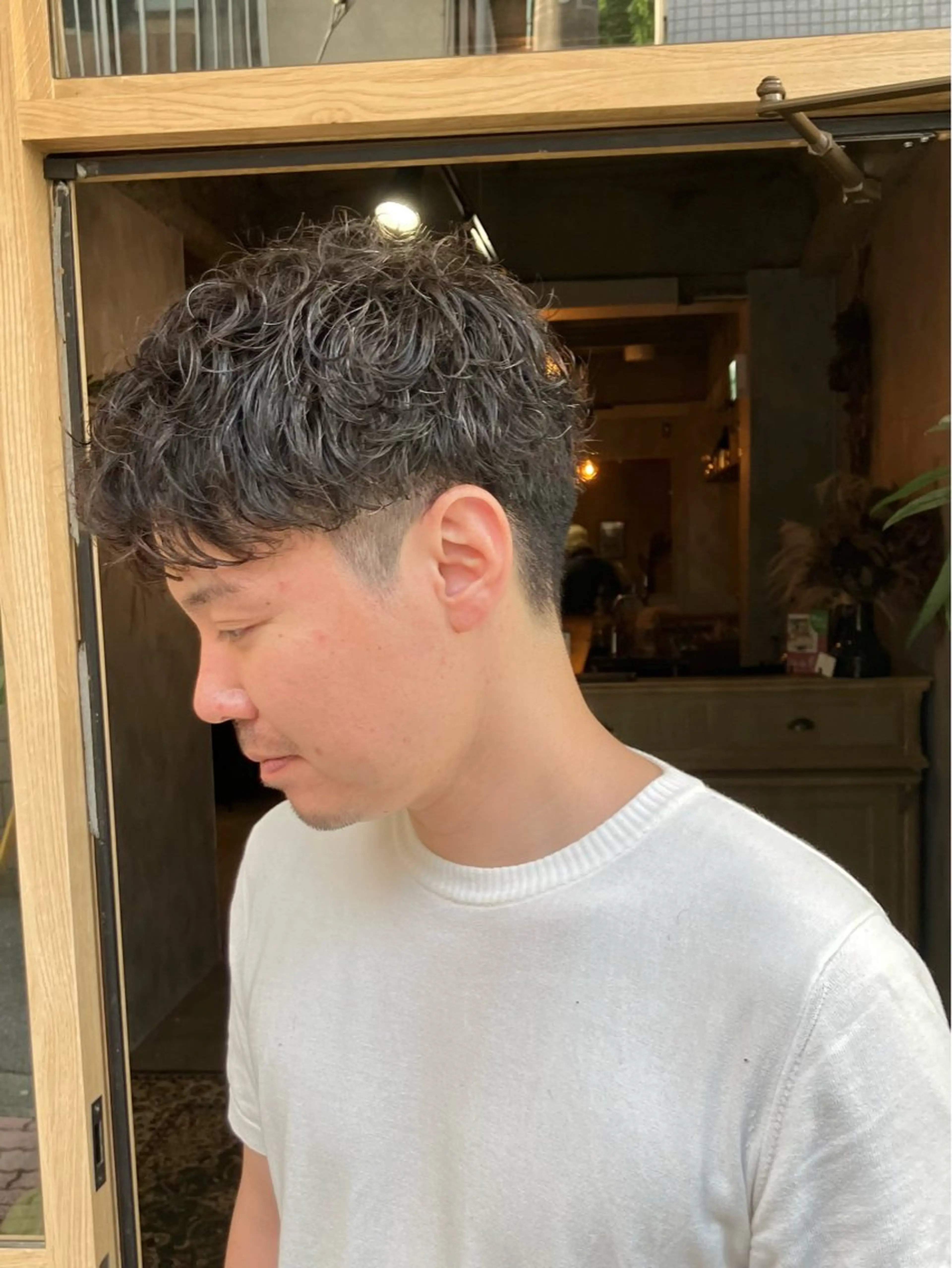 ショート パーマ メンズ メンズパーマ 波巻きパーマ カット パーマ 🟦西荻窪メンズ特化 美容師🟦Yu-Jiのヘアスタイル