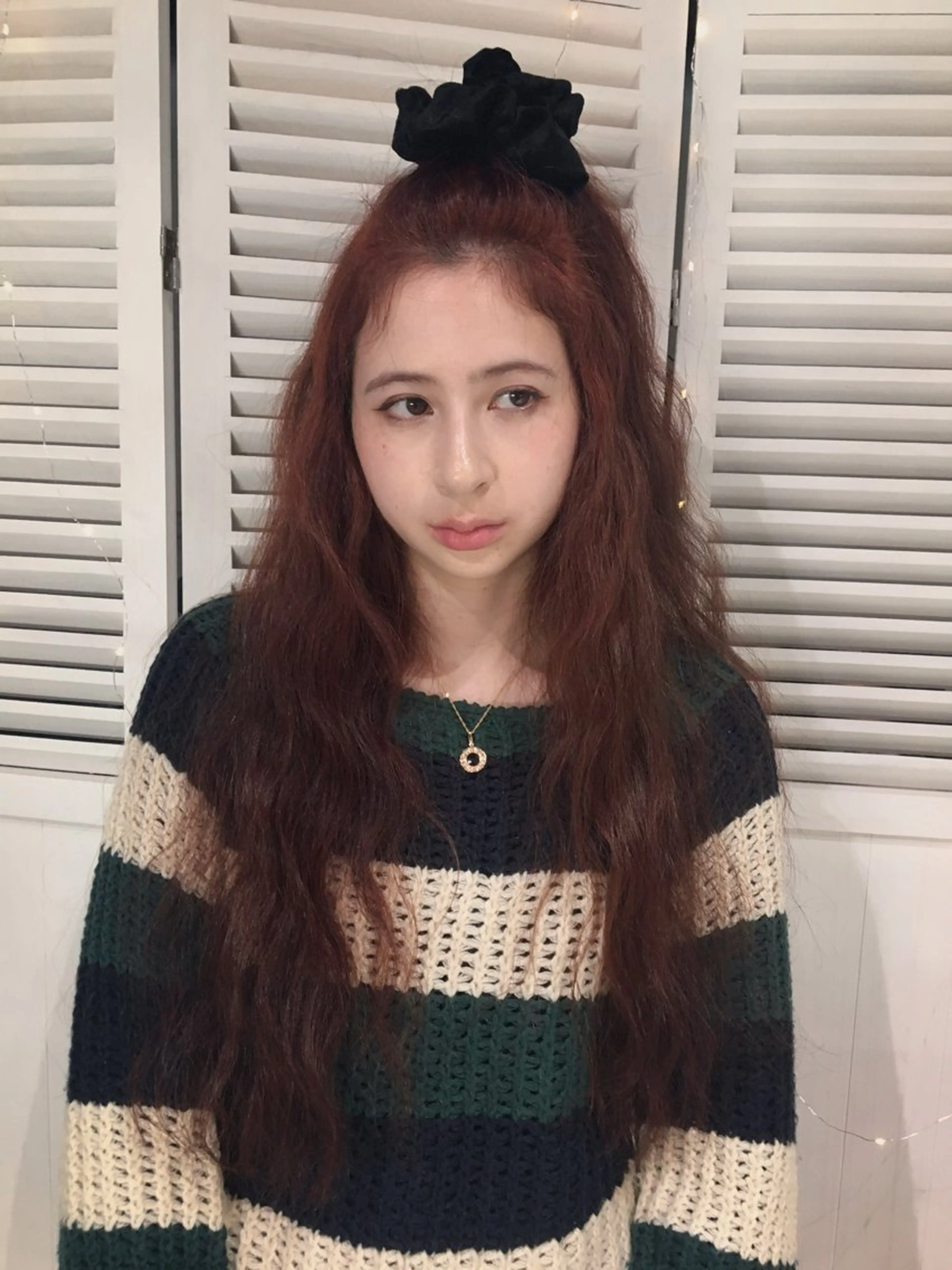 ロング オレンジブラウン ヘアカラー トリートメント Hanaka @hwndorのヘアスタイル