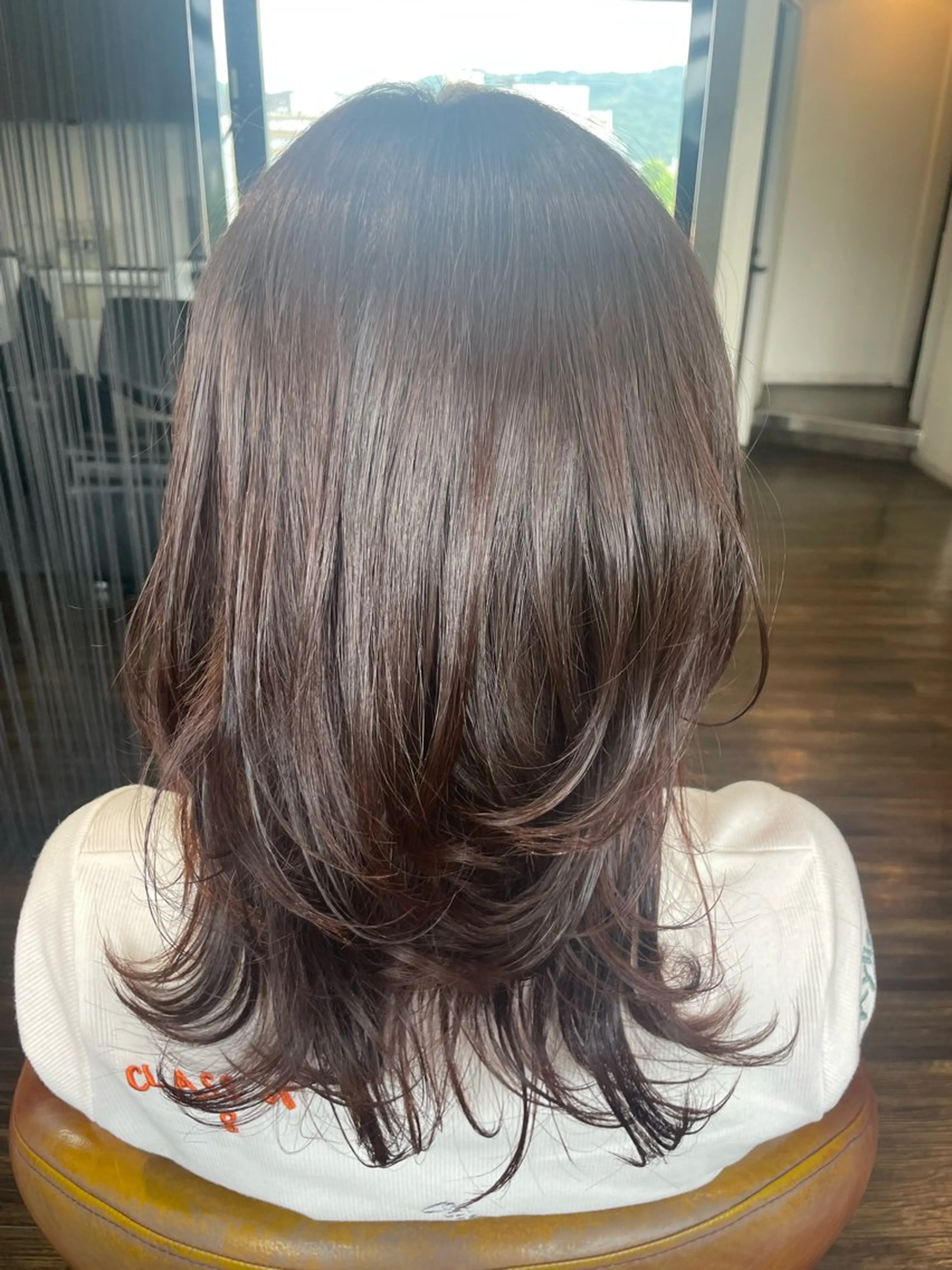ロング カラー ブリーチ ブリーチなしカラー レッドカラー ヘアカラー 佐藤 綾郁のヘアスタイル