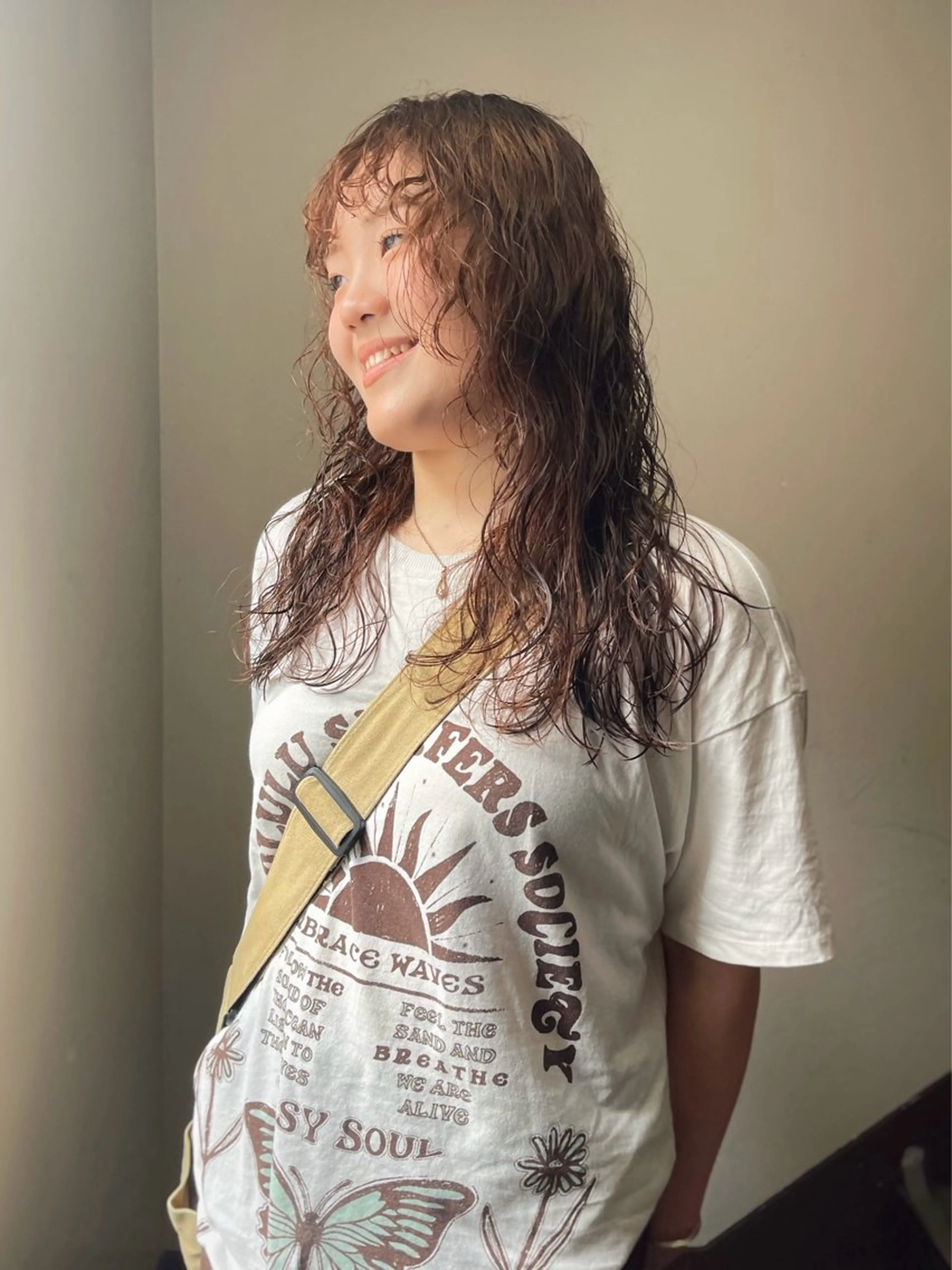 ロング パーマ ロング カット ヘアカラー パーマ トリートメント ヘアセット 安部佑哉/ハイトーン /レイヤー/グランジのヘアスタイル