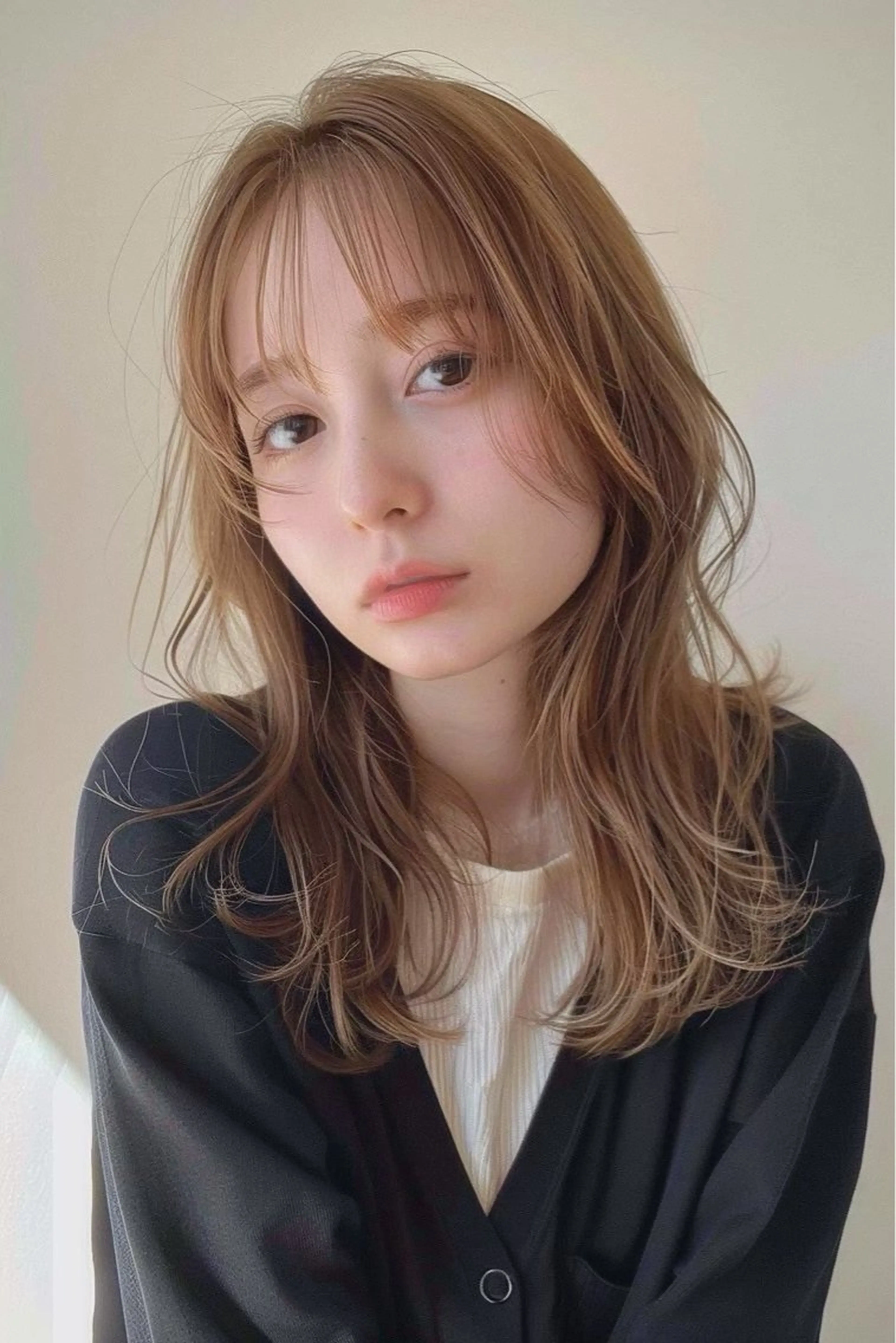 セミロング カラー カット ヘアカラー トリートメント 最新ケアカラー 髪質改善/YUTOのヘアスタイル