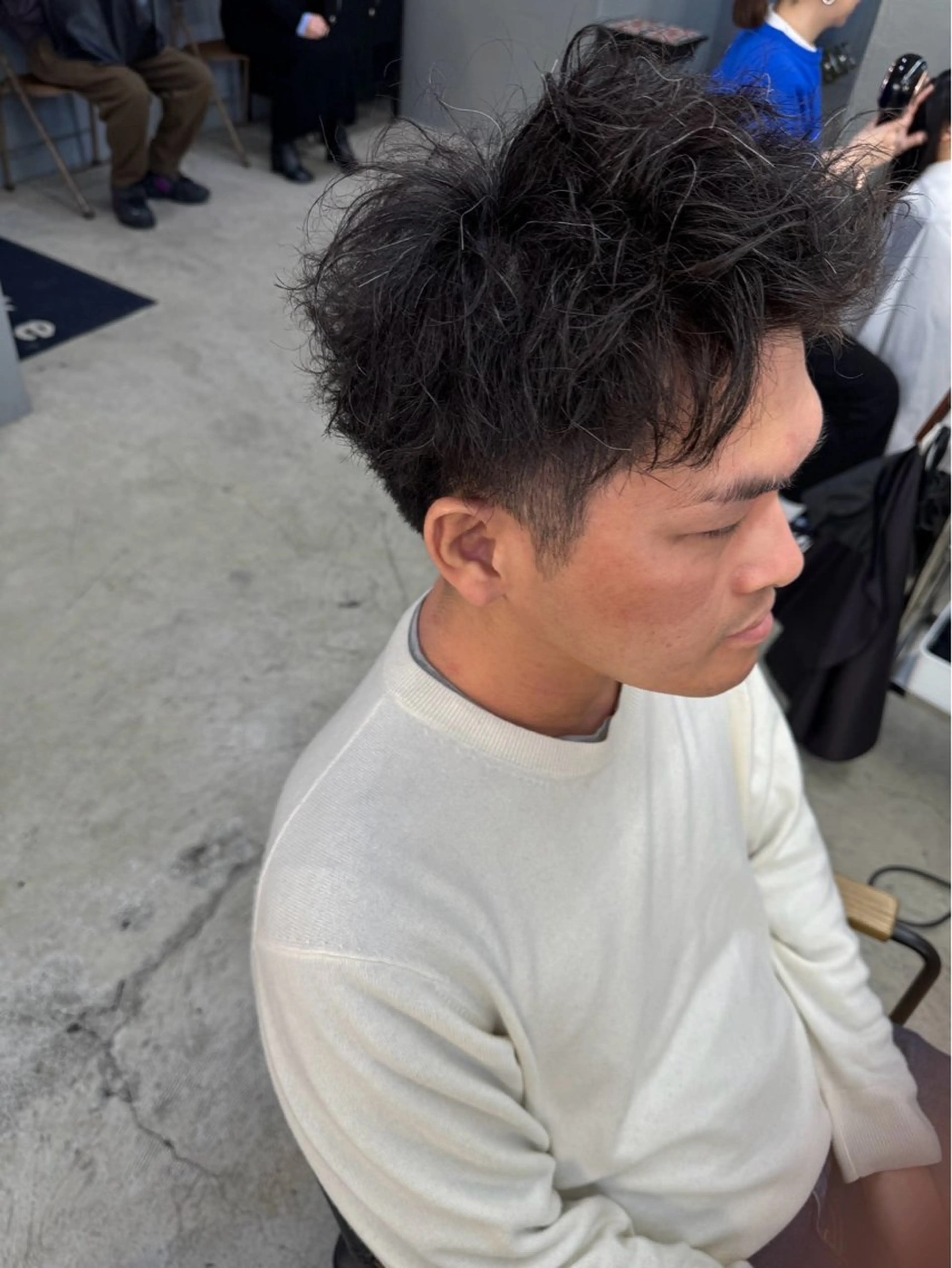 ショート パーマ メンズ カット パーマ メンズ専門サロン wokeのヘアスタイル