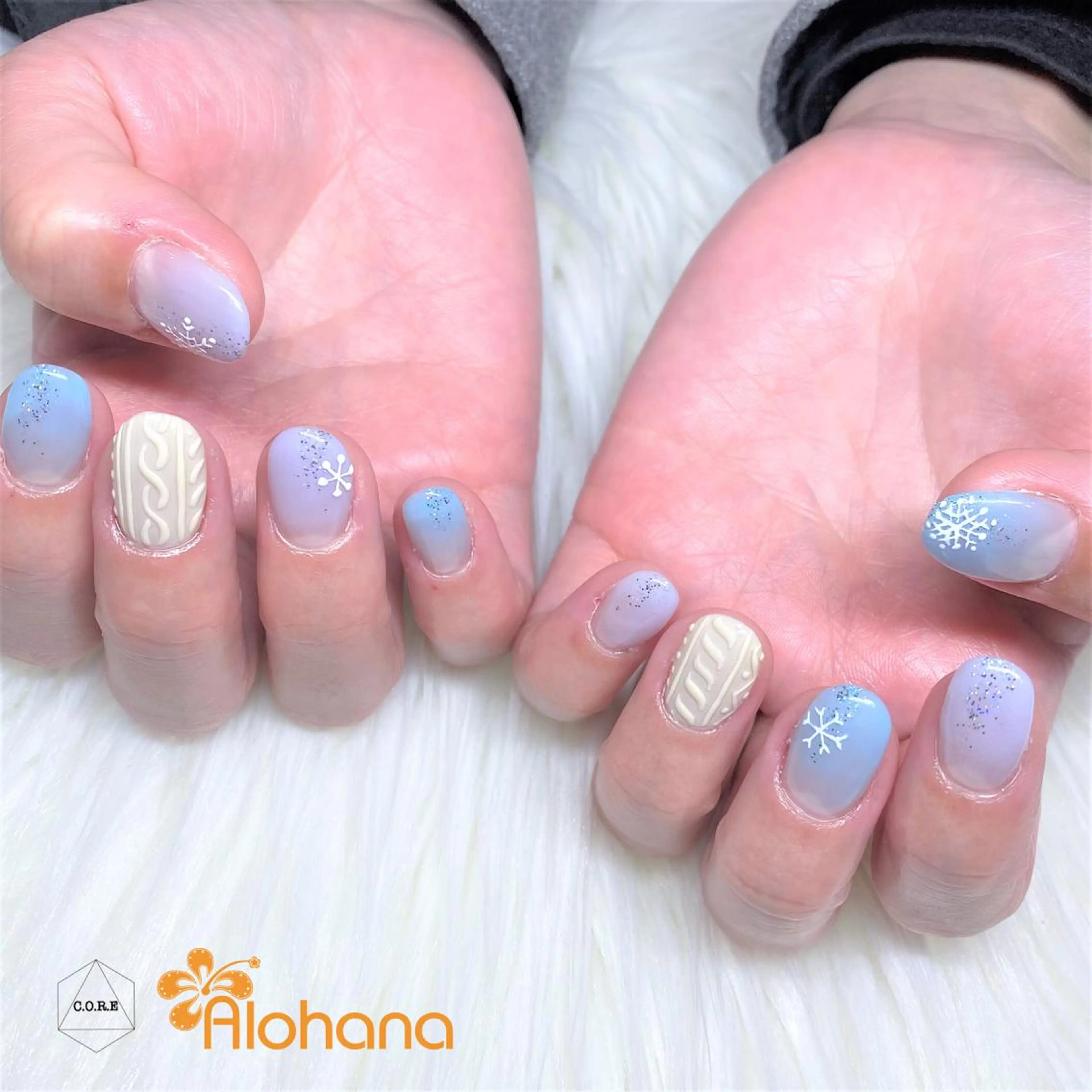 ネイル 冬ネイル ハンドネイル Alohana所属・Alohana Minaのネイルデザイン