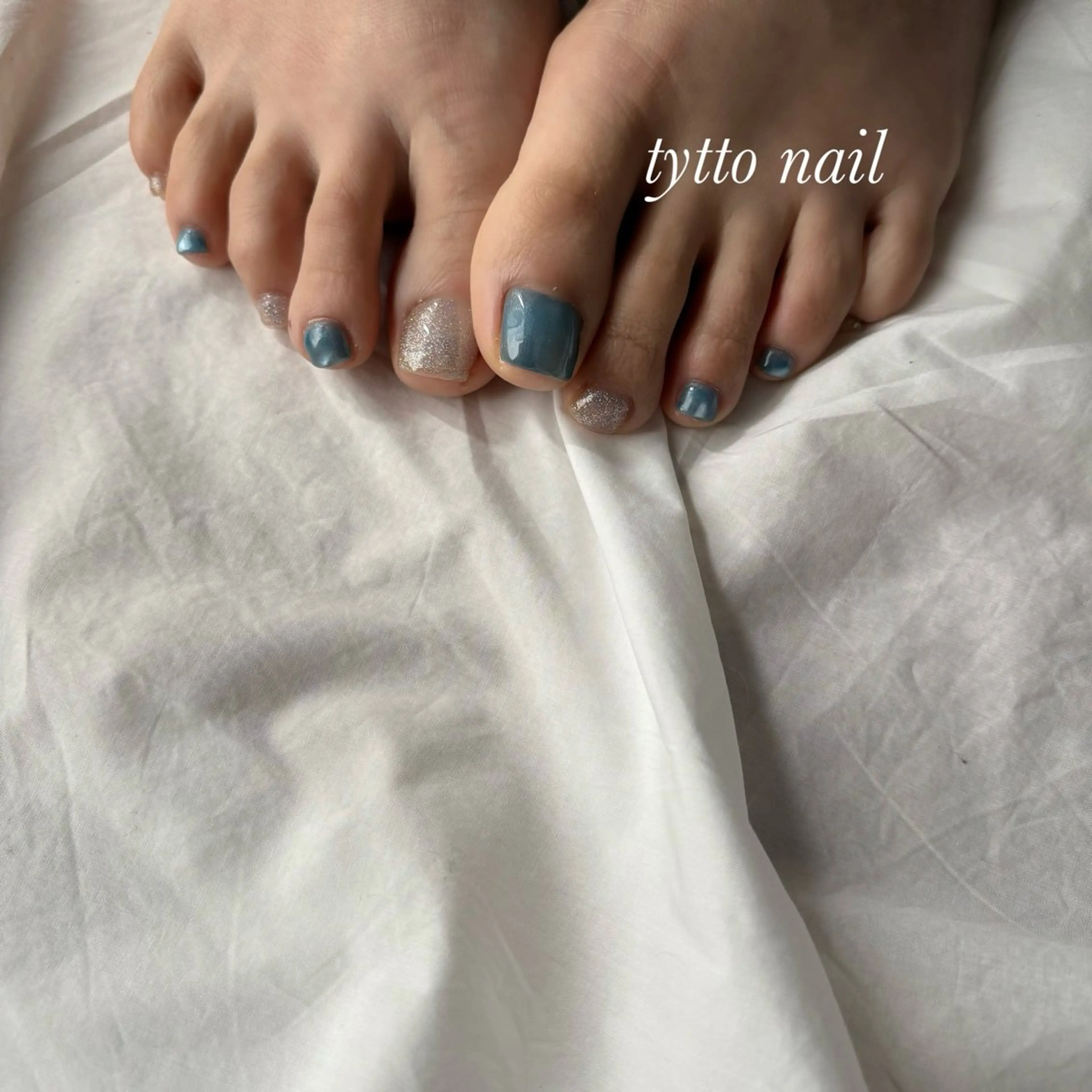 ネイル フットネイル ハート オフィスネイル ワンカラーネイル リボン tytto nail ❤︎‪‪eri‪‪のネイルデザイン