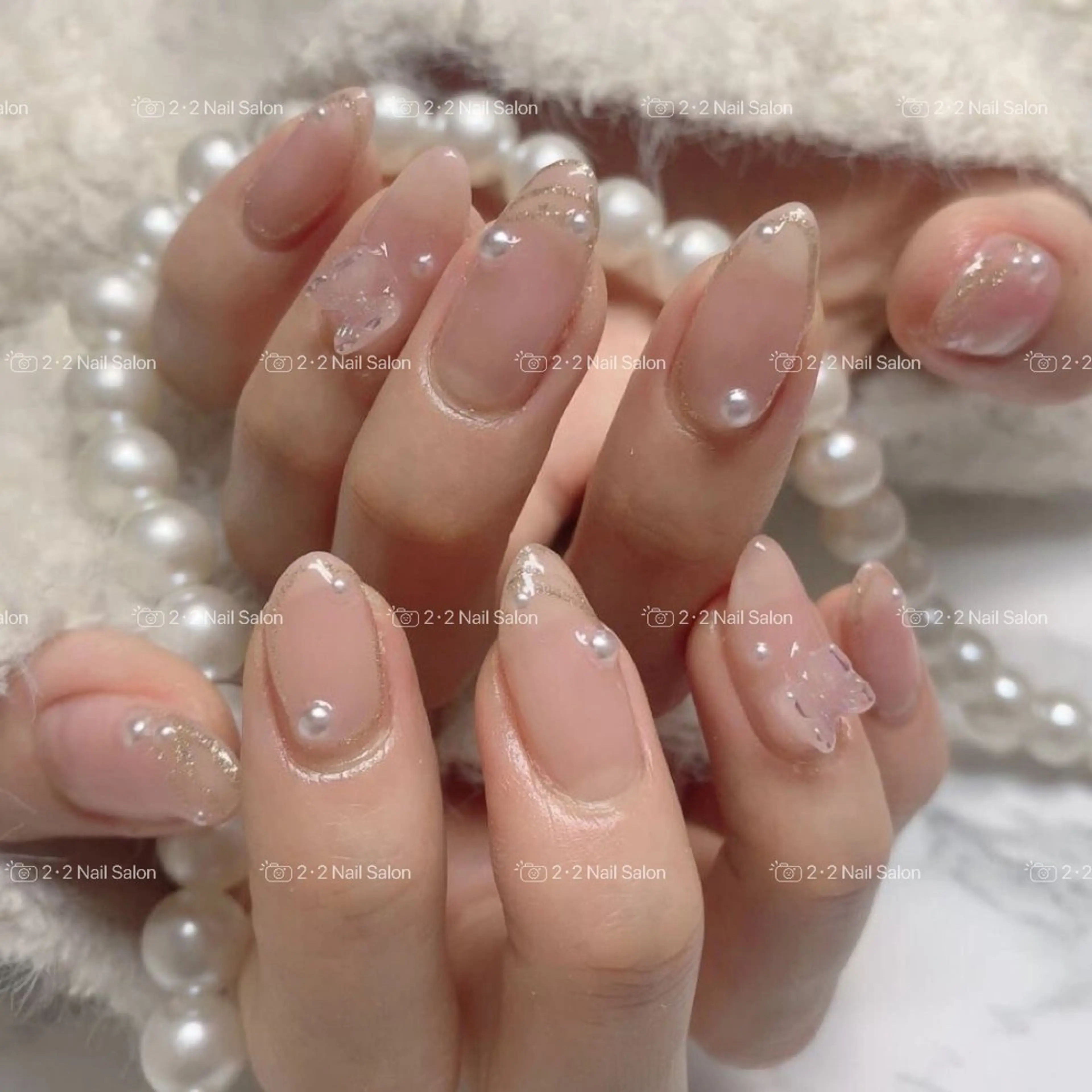 ネイル アートネイル ハンドネイル 🦋y y Nail 🤍のネイルデザイン