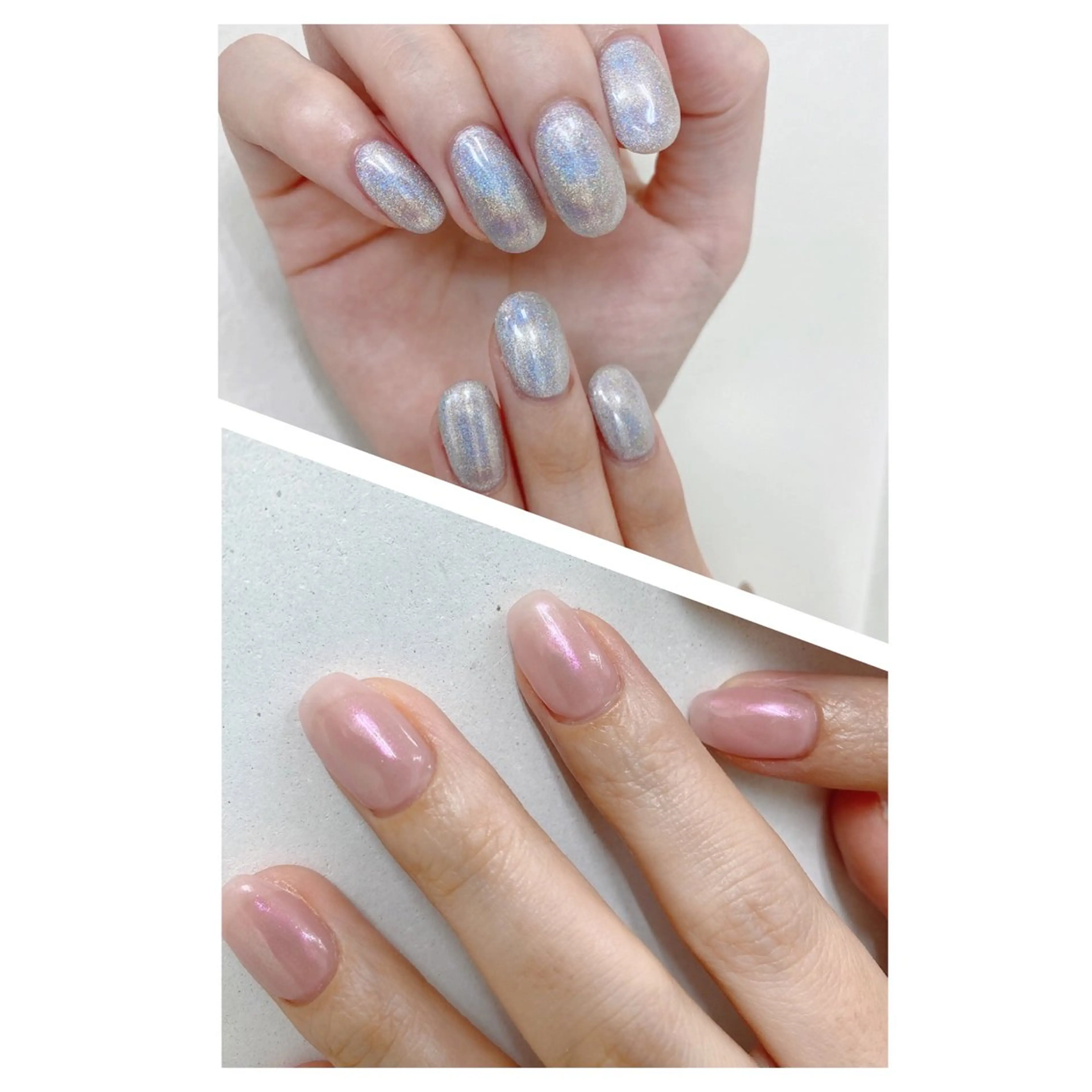 【初回オフ無料♪】ミラーネイルorオーロラネイル ¥5800の写真