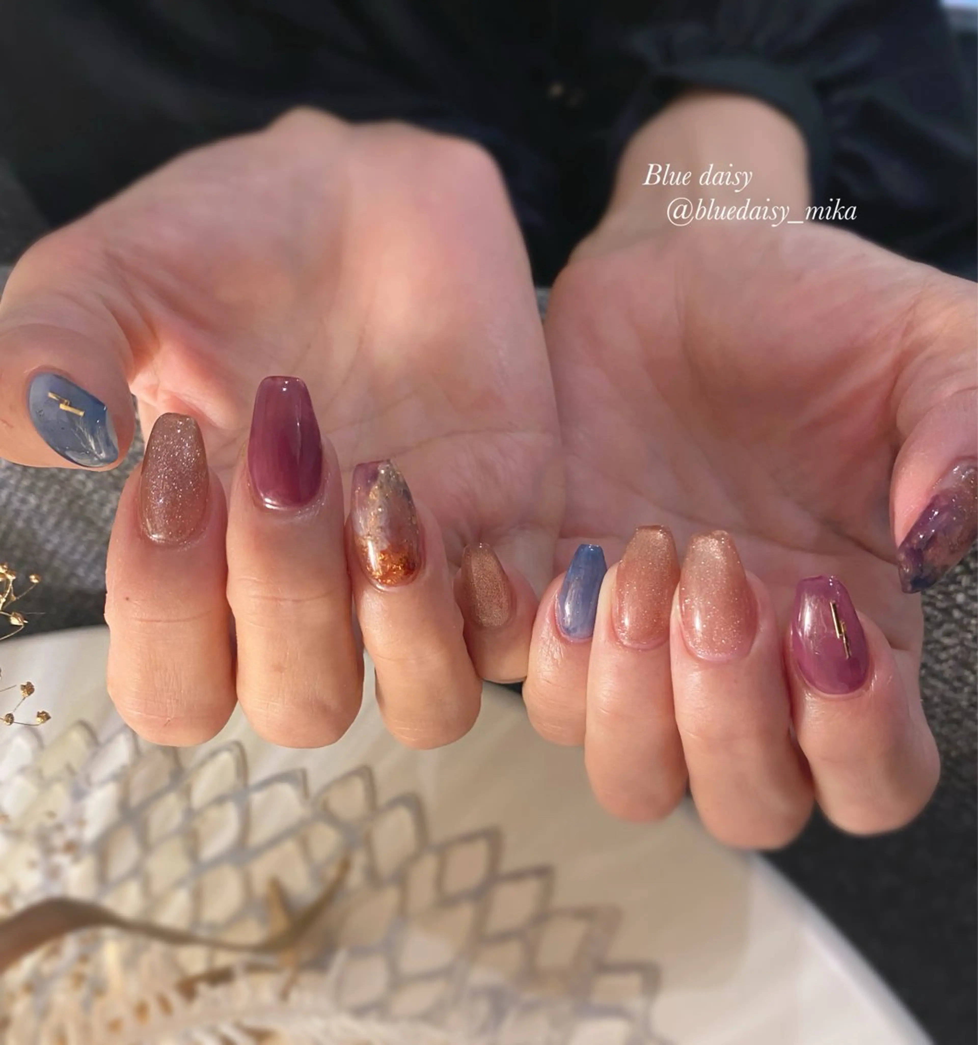 ネイル ジェルネイル マグネットネイル パラジェル ハンドネイル Blue　daisy　栄本店 【ブルーデイジー】所属・Blue daisy 栄本店のネイルデザイン