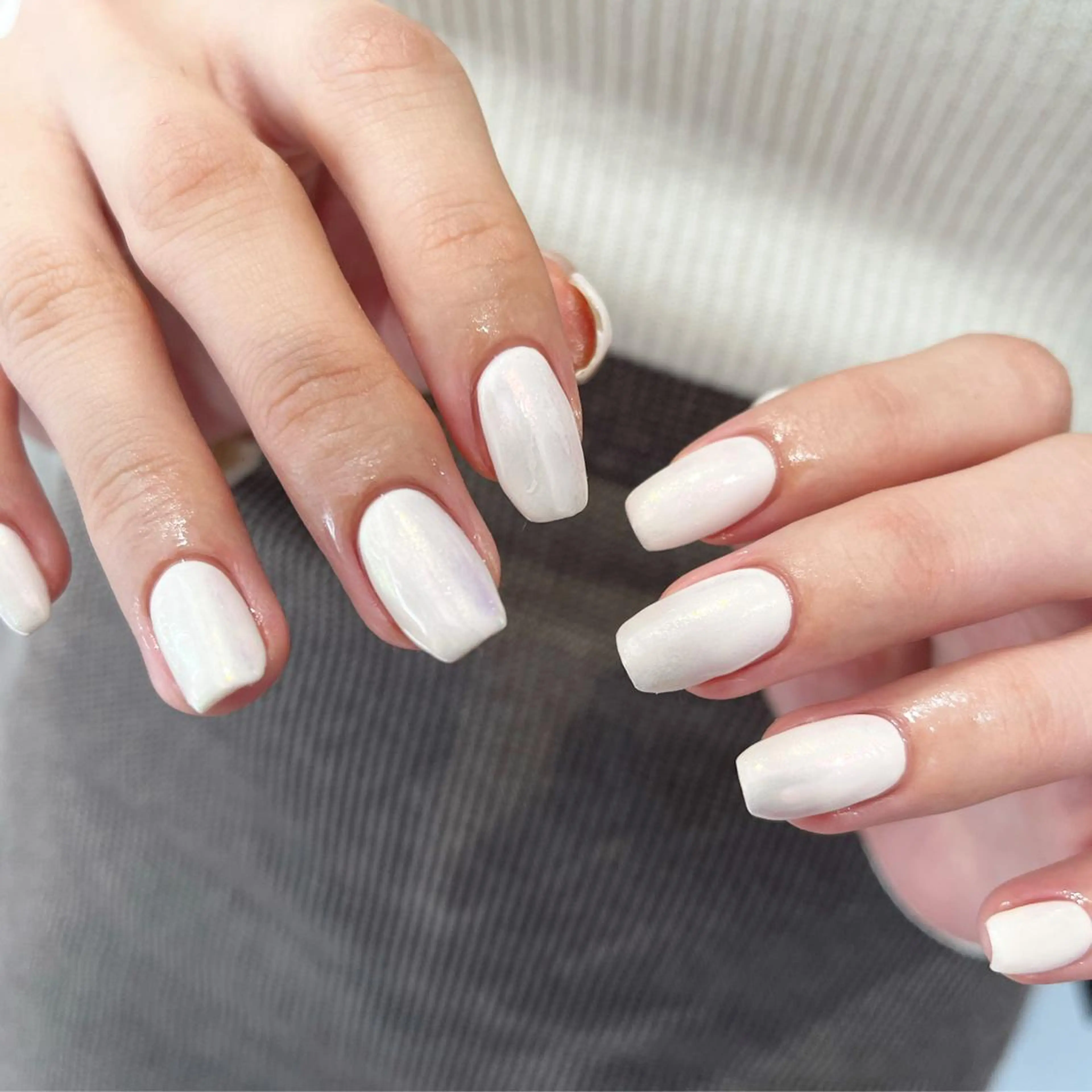 ネイル ワンカラーネイル ホワイト nail＊ runa🌻のネイルデザイン