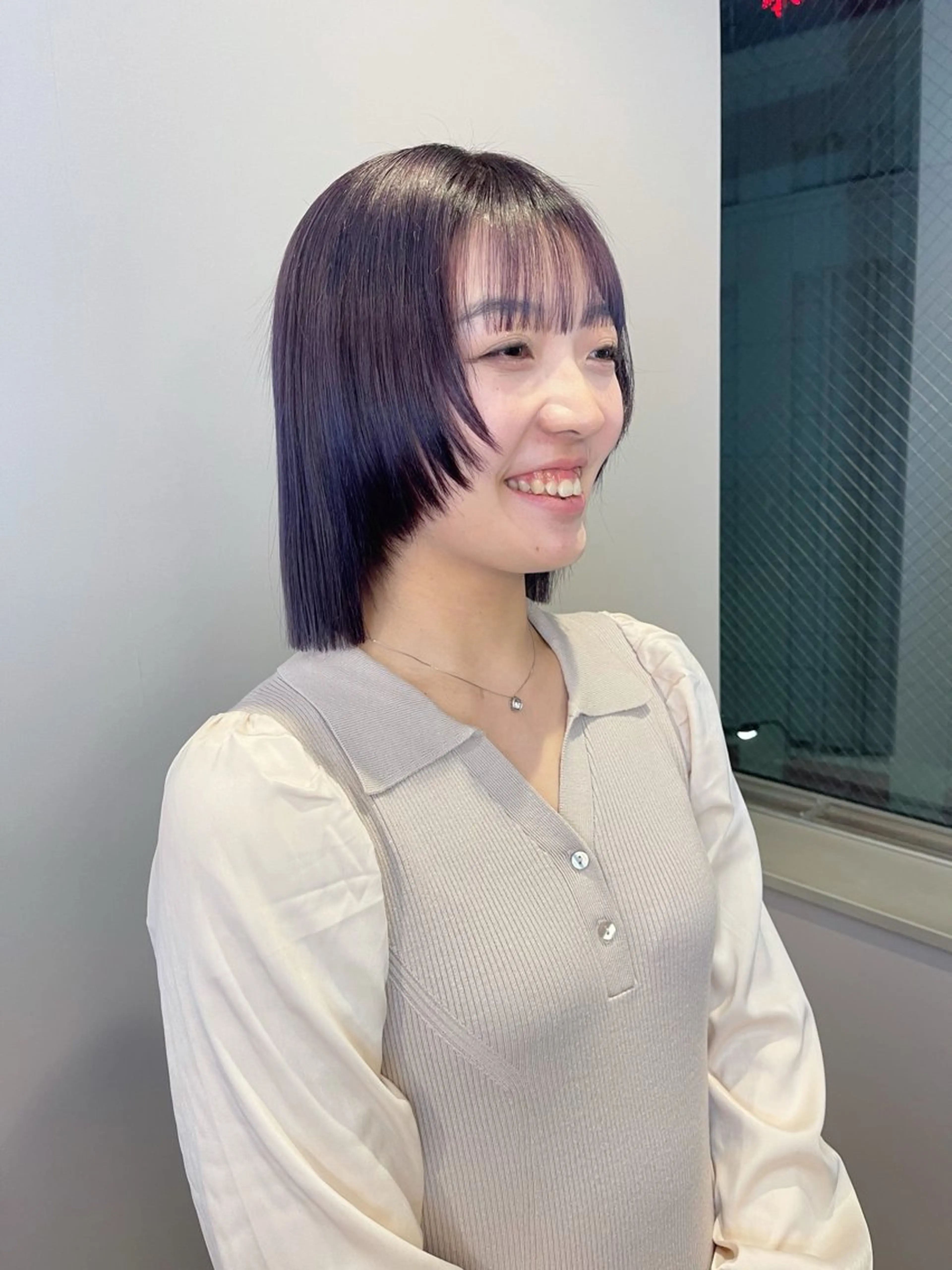 ミディアム カラー アッシュ ラベンダーカラー ラベンダーアッシュ カット ヘアカラー 透明感カラー/艶髪/ エクステ/HIROのヘアスタイル