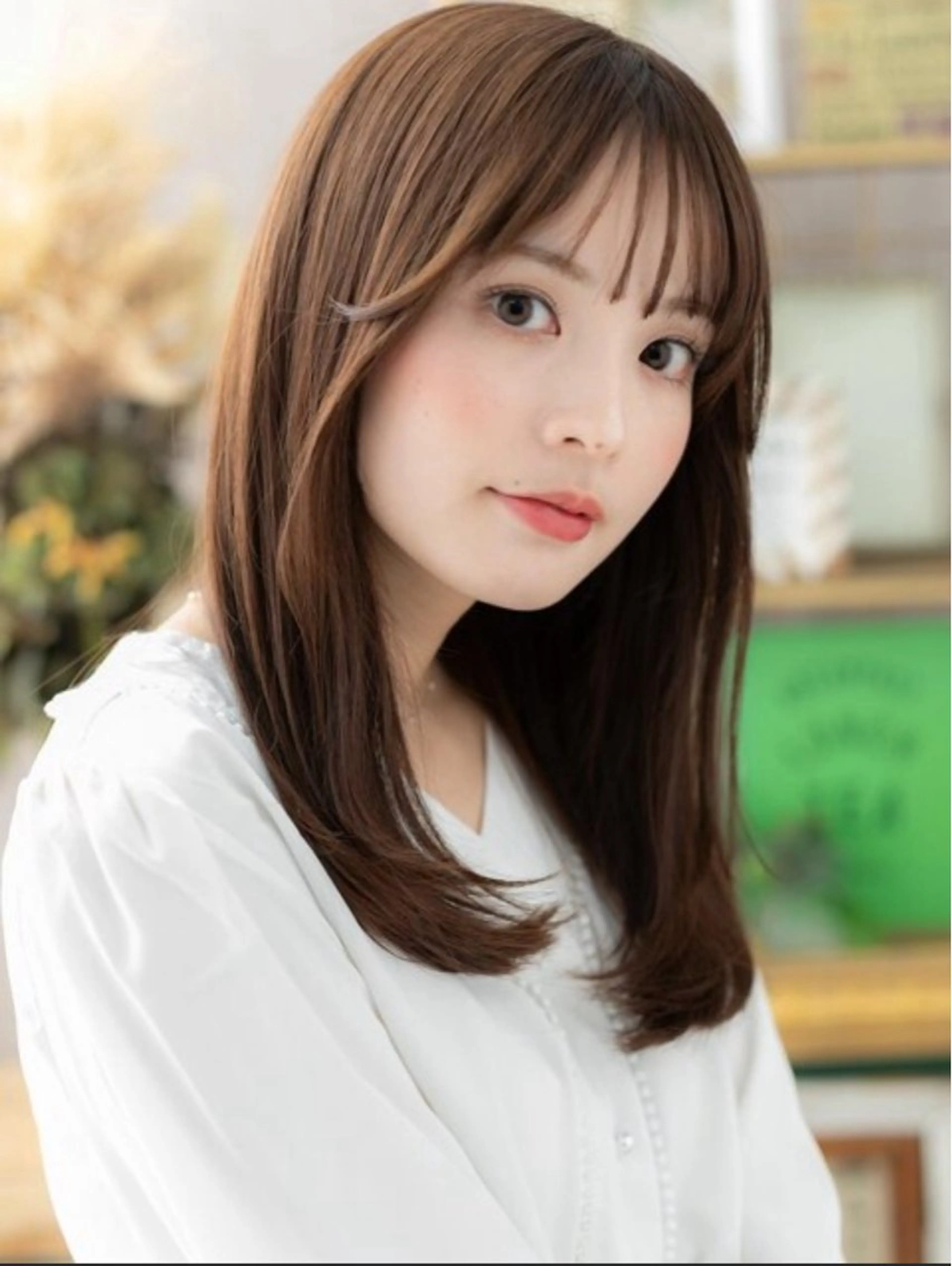 ミディアム カット くびれ&切りっぱボブ 得意👍佐藤歩のヘアスタイル