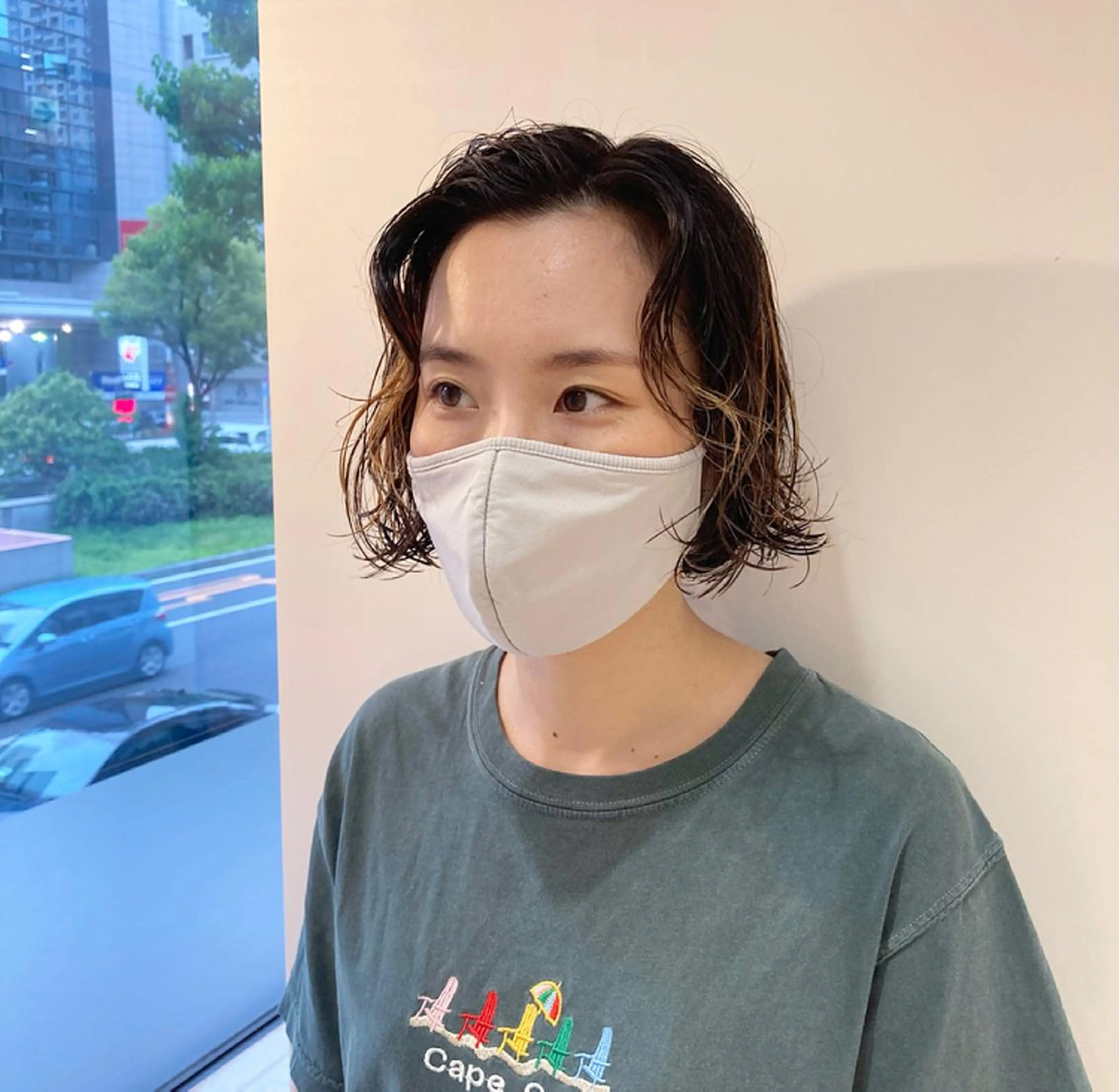 ショート パーマ ニュアンスパーマ カット パーマ icie所属・大阪ヴィーガンサロン KANAKOのヘアスタイル