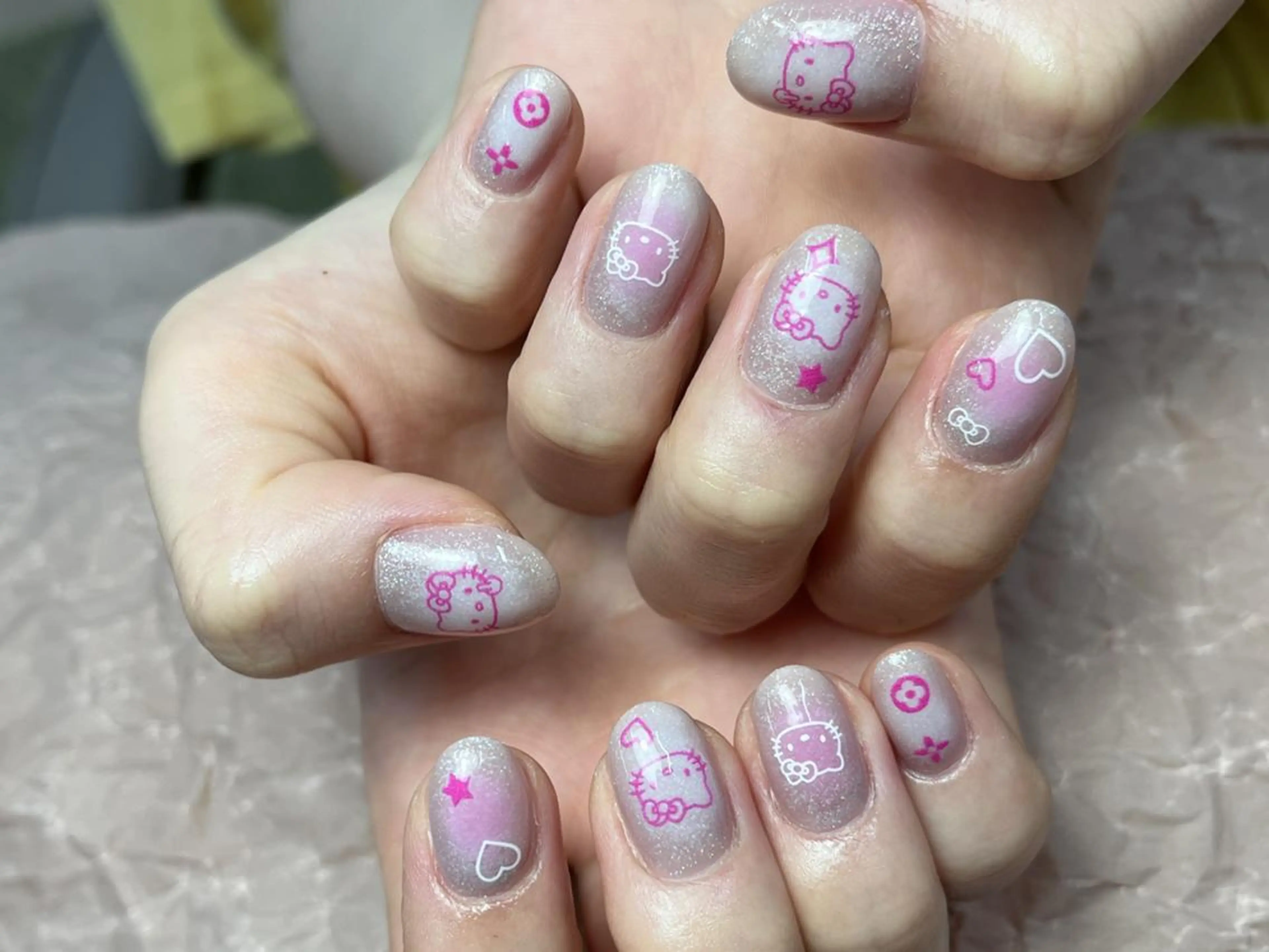 ネイル ハート キラキラネイル ハンドネイル ToliyDeliy Nail Salonのネイルデザイン