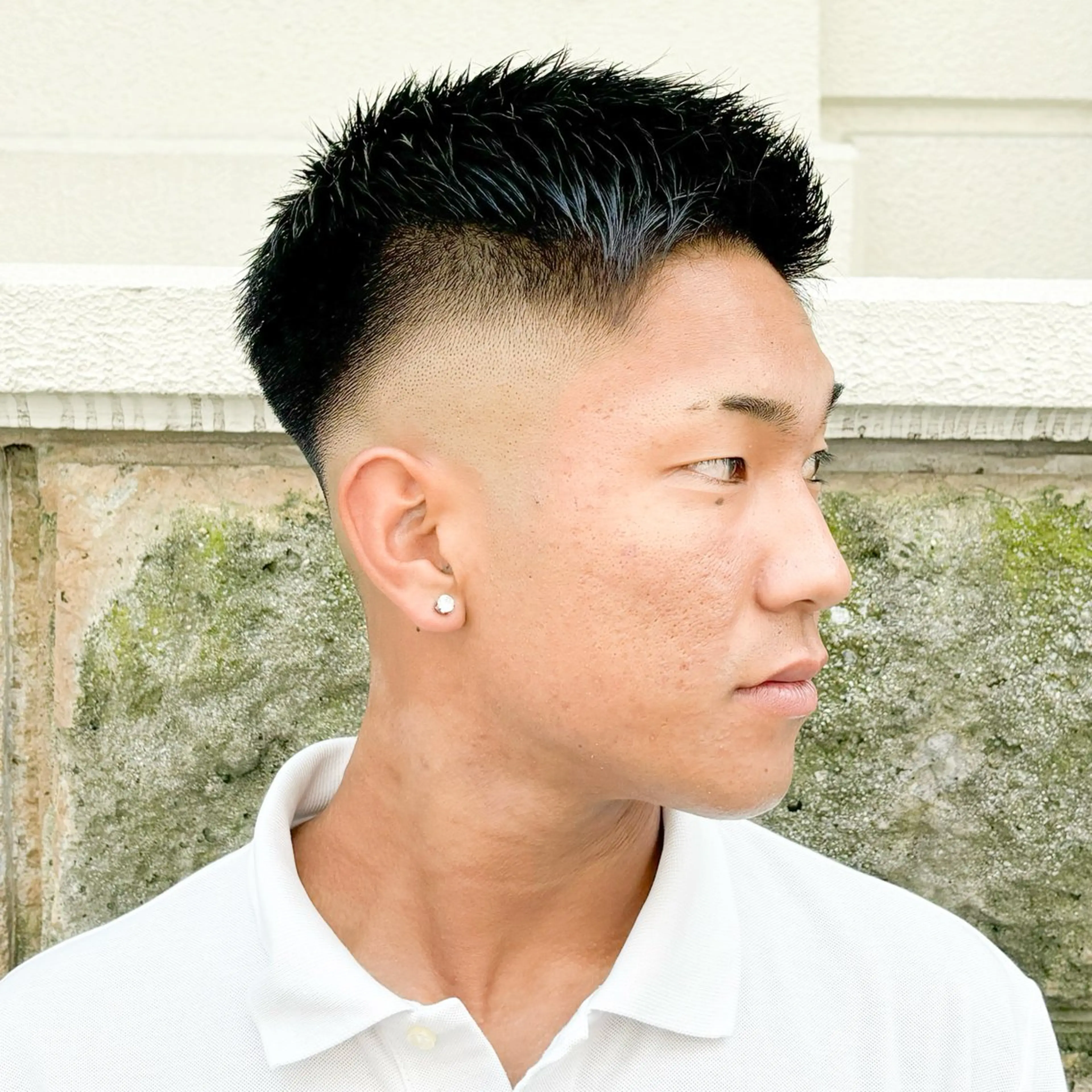 ショート メンズ アップバング カット DAD　BARBERSHOP所属・三宮メンズカット ヨシイッキのヘアスタイル