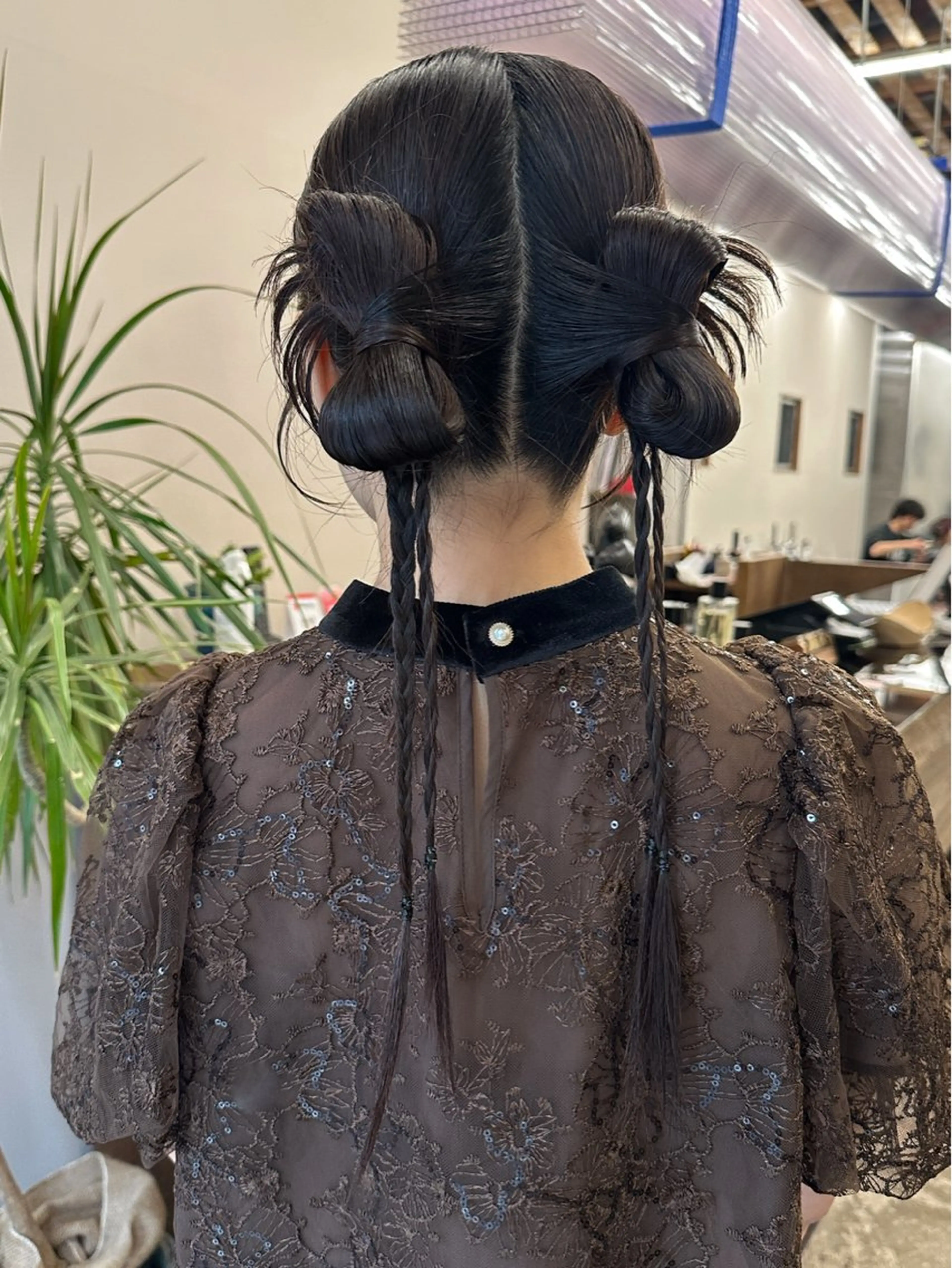 セミロング ヘアアレンジ ヘアセット 🐏nao暖色カラー 《上前津/大須》🐏のヘアスタイル