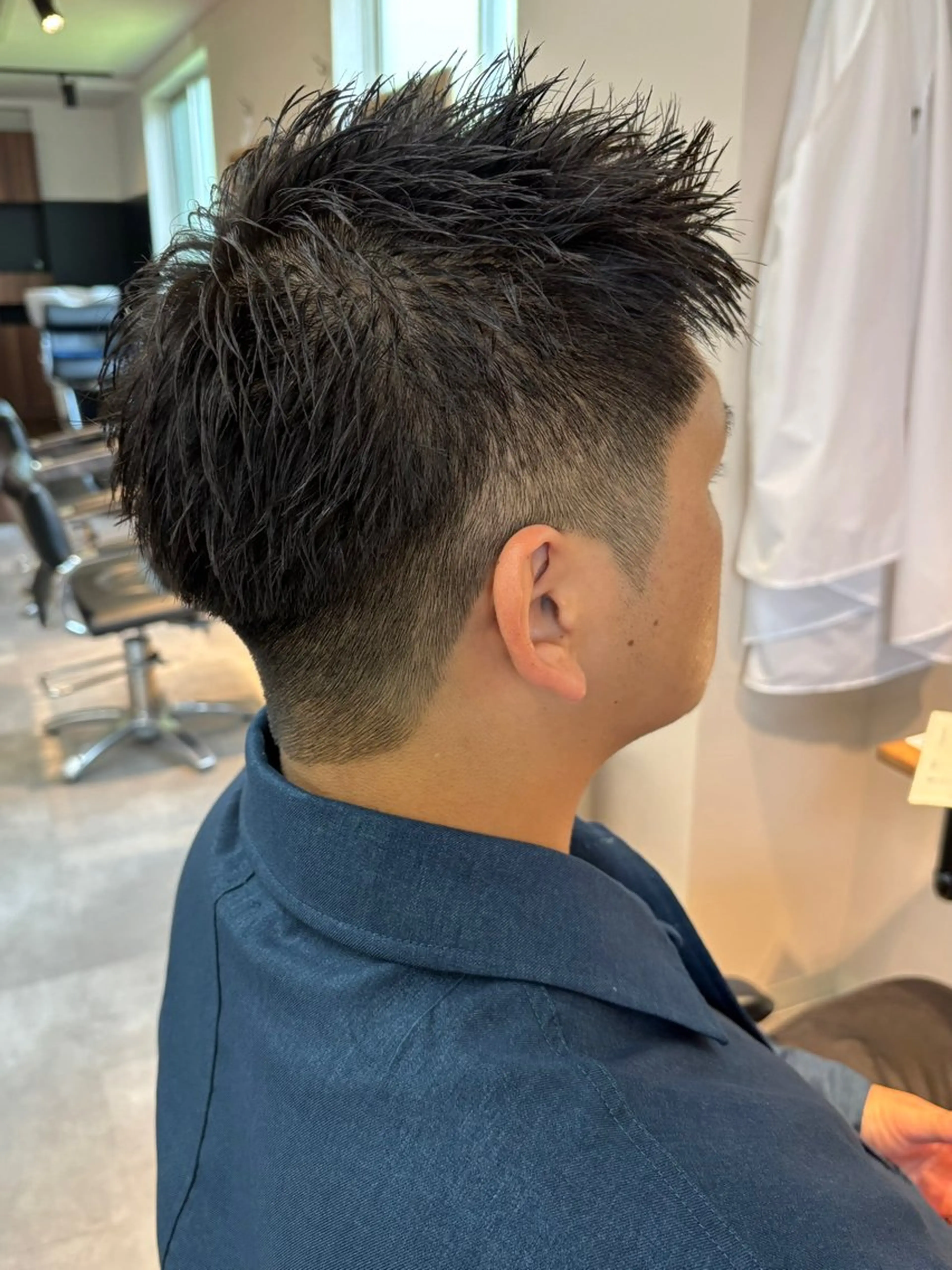 メンズ ツーブロック メンズベリーショート カット 保立/メンズカット 千葉駅フェザーパーマのヘアスタイル
