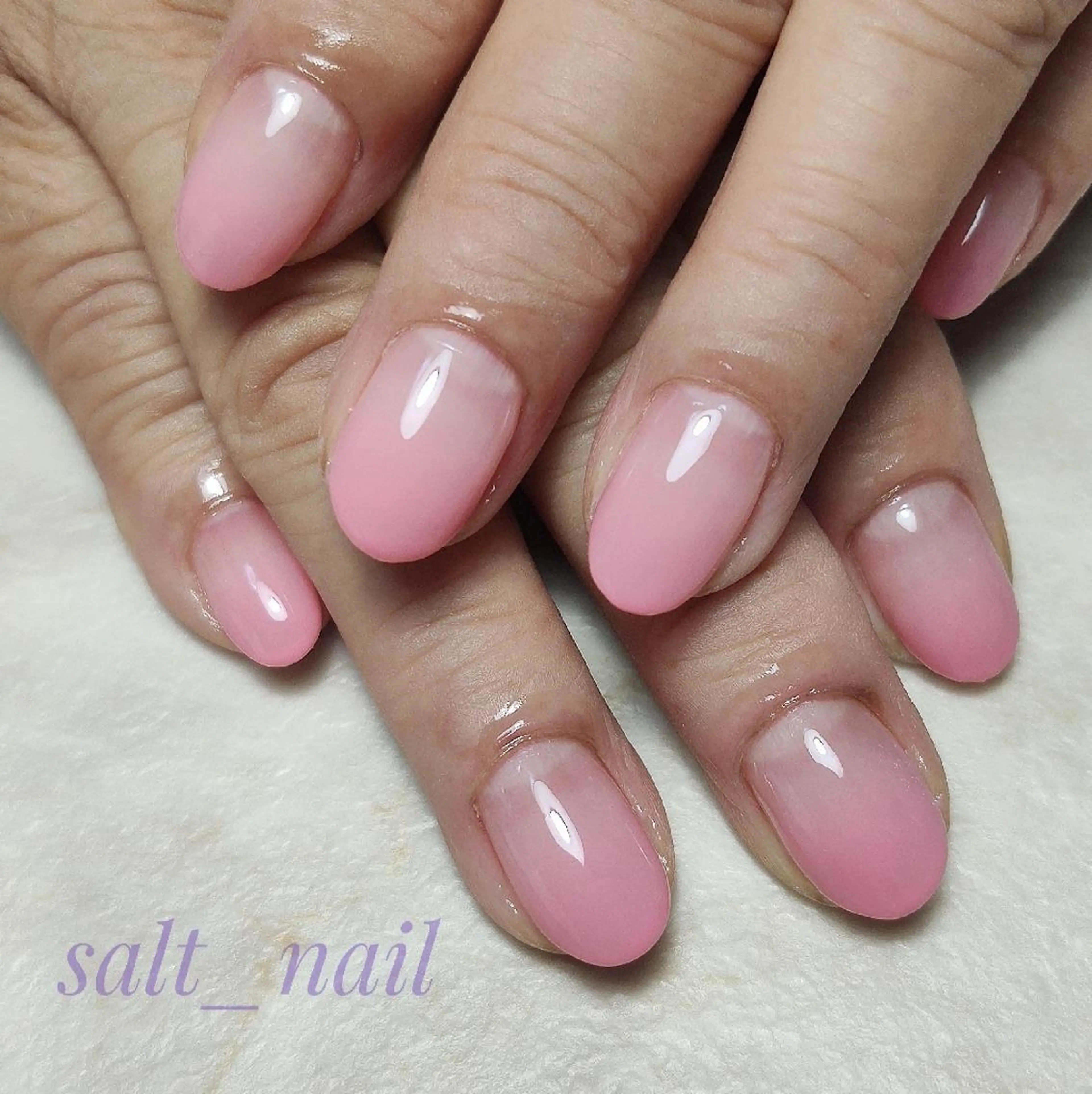 ネイル グラデーション ピンク ハンドネイル 個人サロン saltnailのネイルデザイン