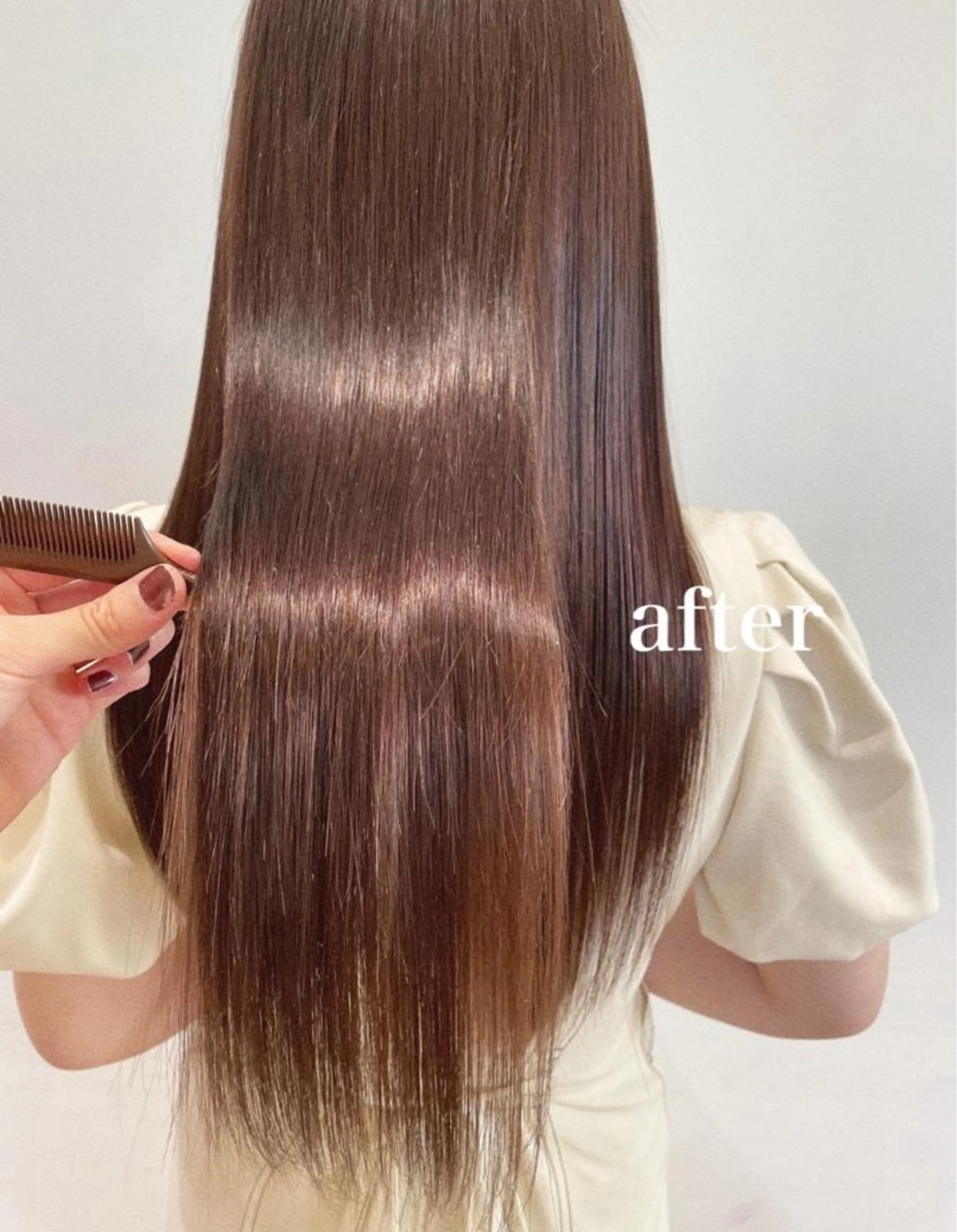 ロング パーマ 髪質改善 縮毛矯正 ストレートパーマ 縮毛矯正 つじしおり／ ショートヘア募集のヘアスタイル