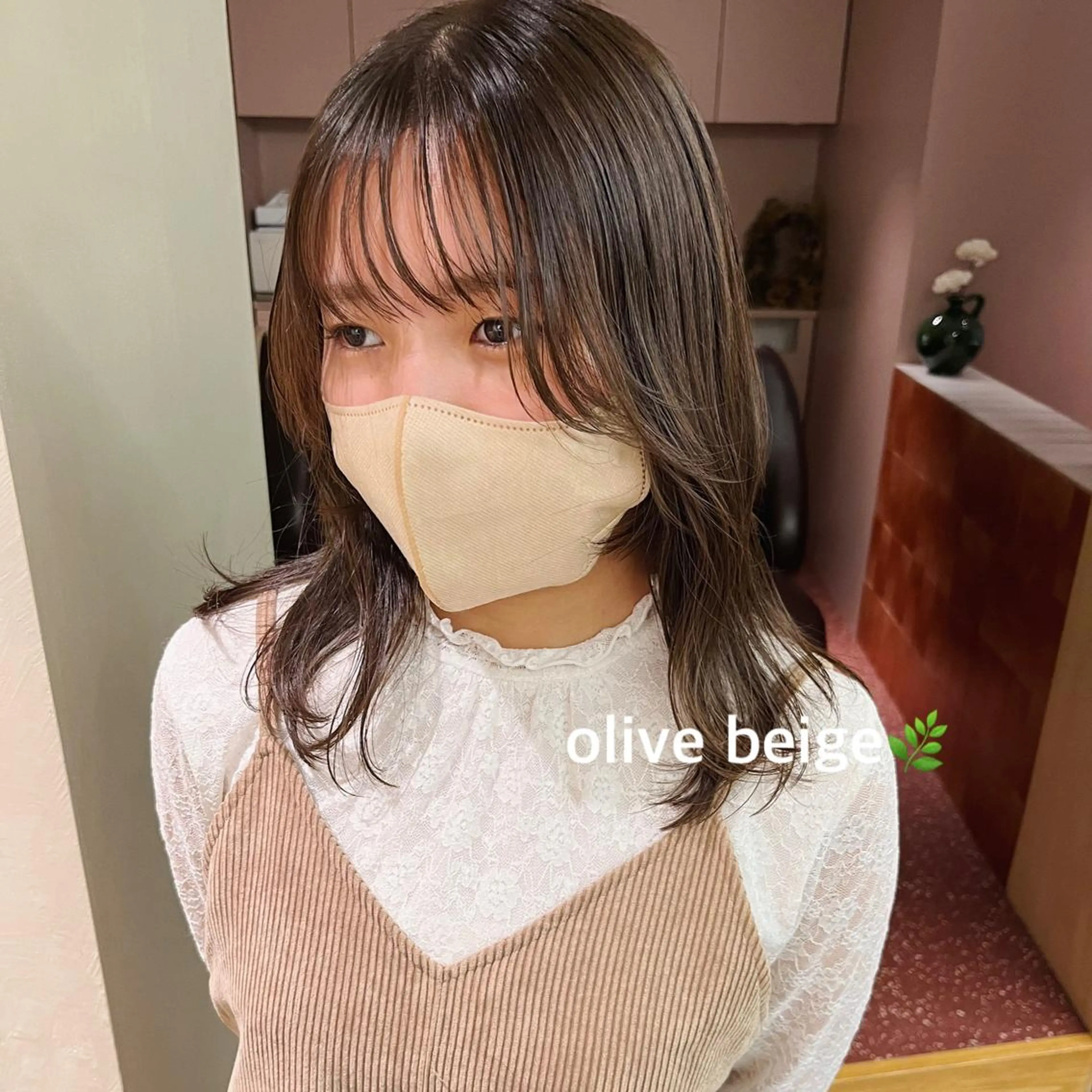 ミディアム レイヤーカット カット ヘアカラー 西山 紗耶香🪽 透明感カラー/ボブのヘアスタイル