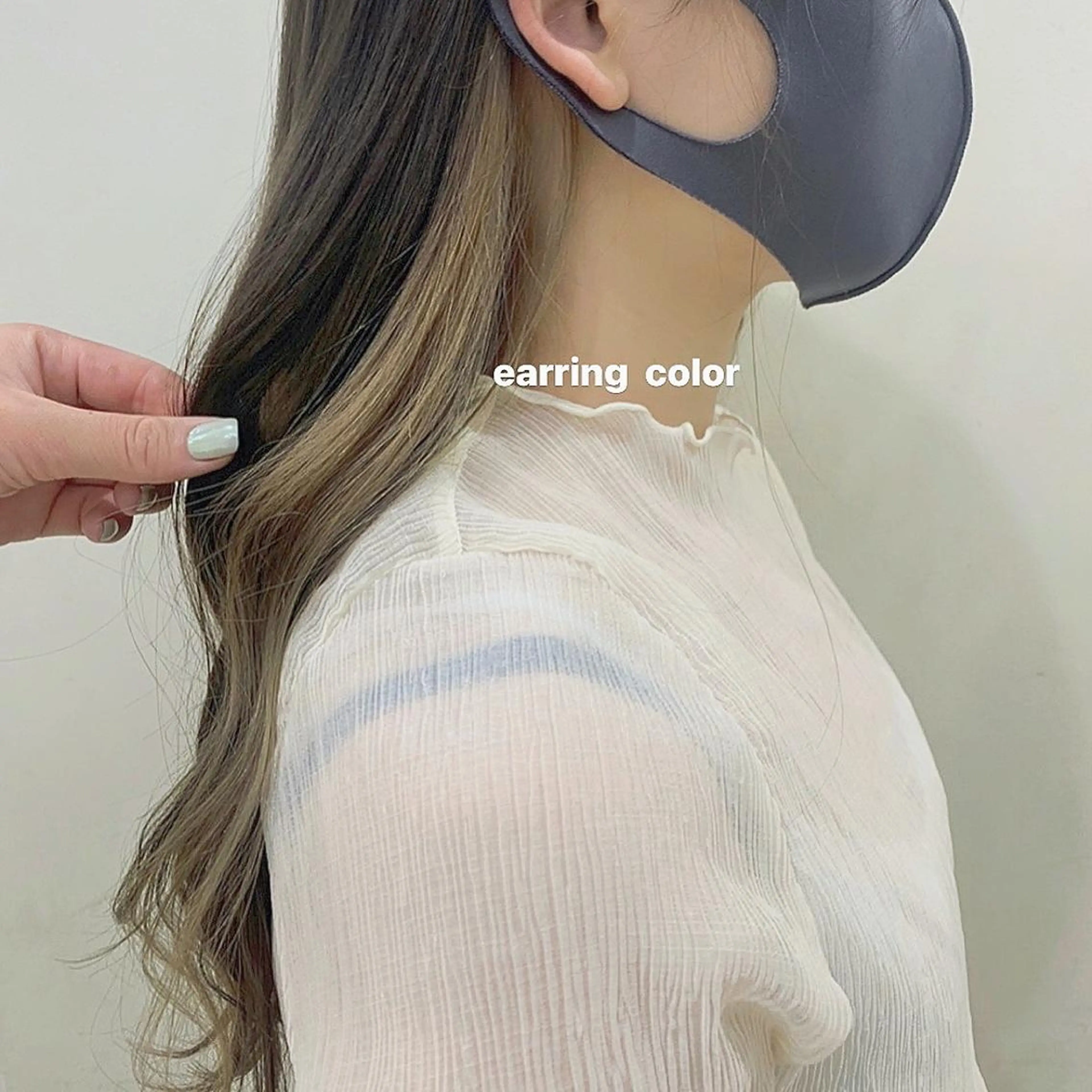 ロング カラー イヤリングカラー インナーカラー 🎀トレンドhair 🎀マリノのヘアスタイル
