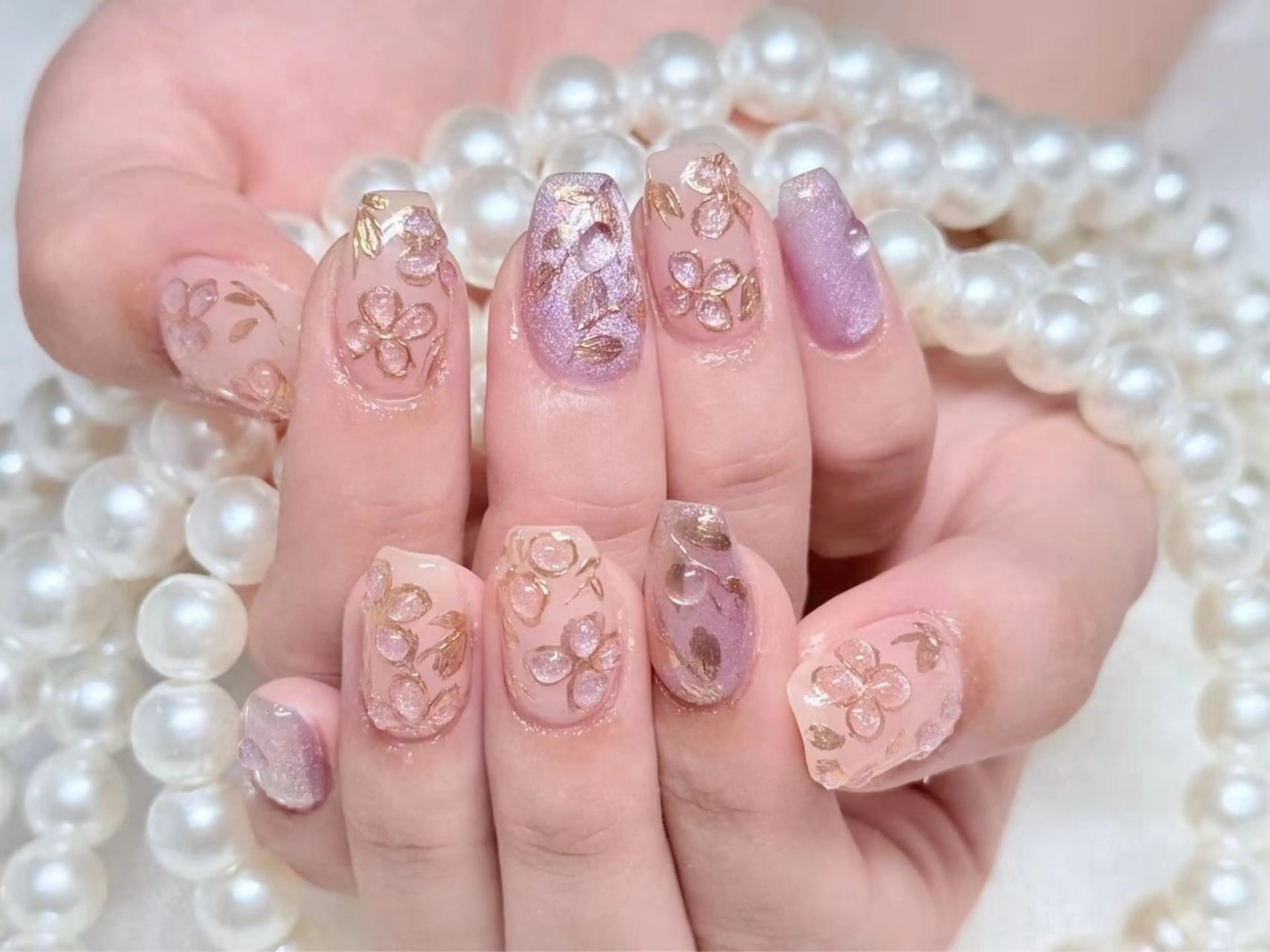 ネイル クリアネイル 成人式 フラッシュネイル フットネイル フレンチネイル 💫KASUMI 💅のネイルデザイン