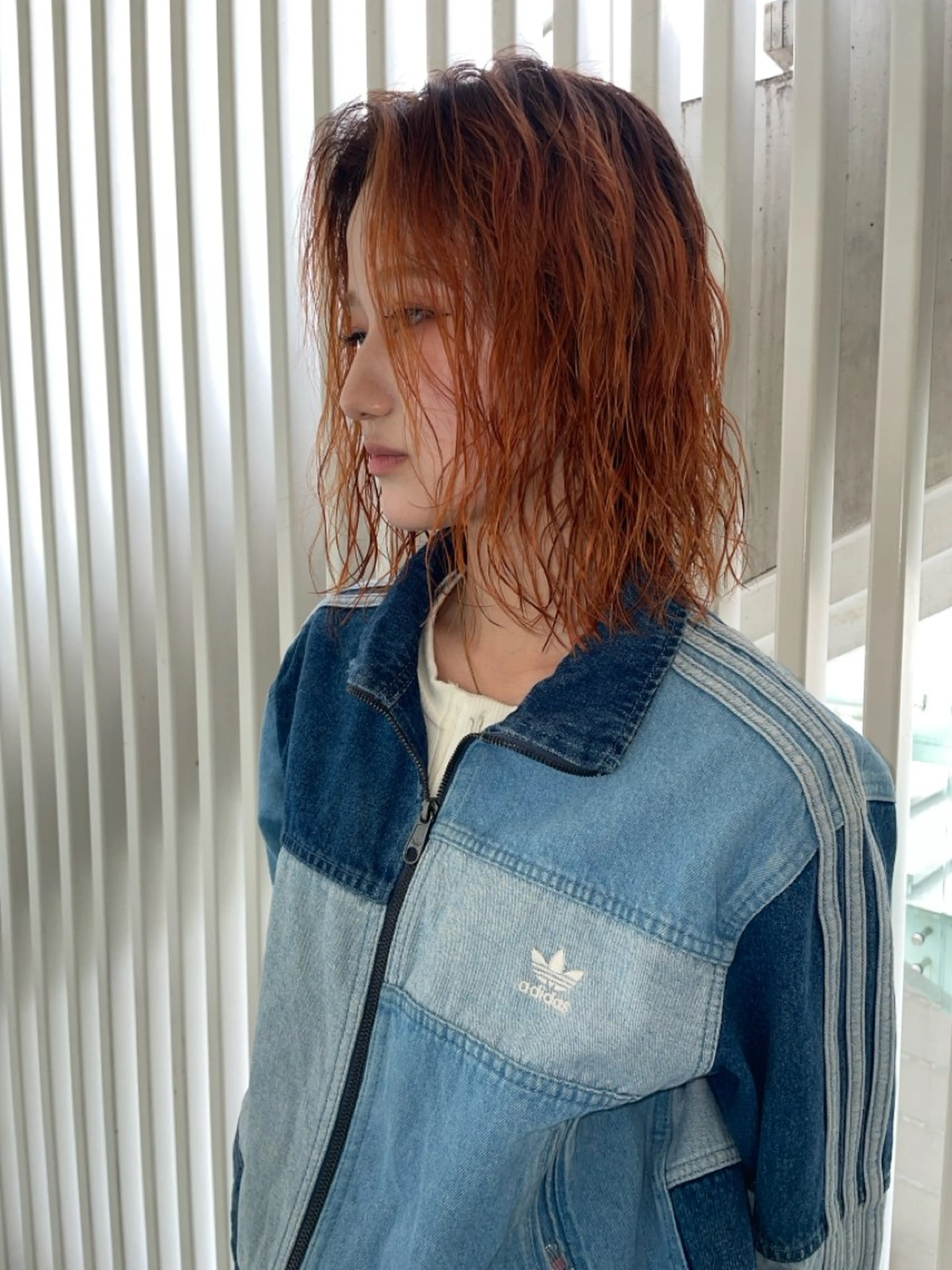 カラー カラー特化美容師 オレンジカラーのヘアスタイル