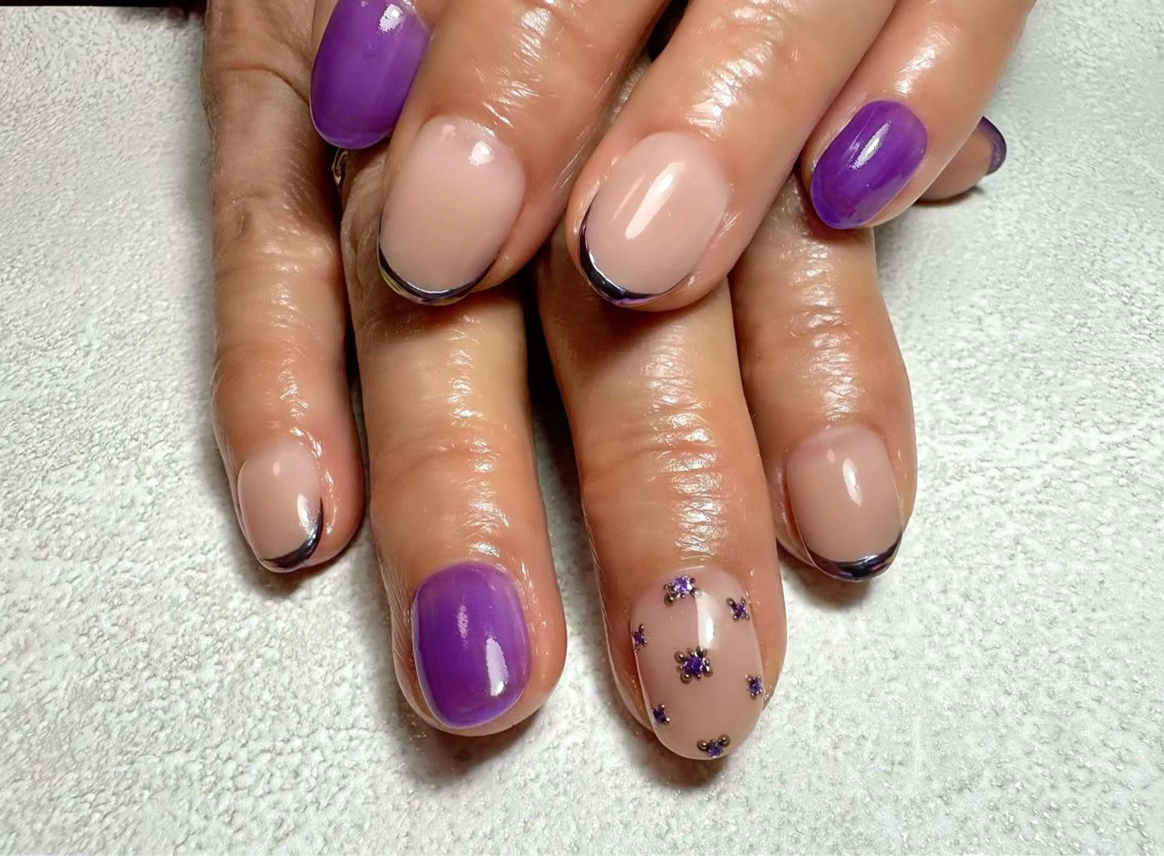 ネイル フレンチネイル ジェルネイル ミラーネイル ニュアンスネイル nailsalon /はるのネイルデザイン