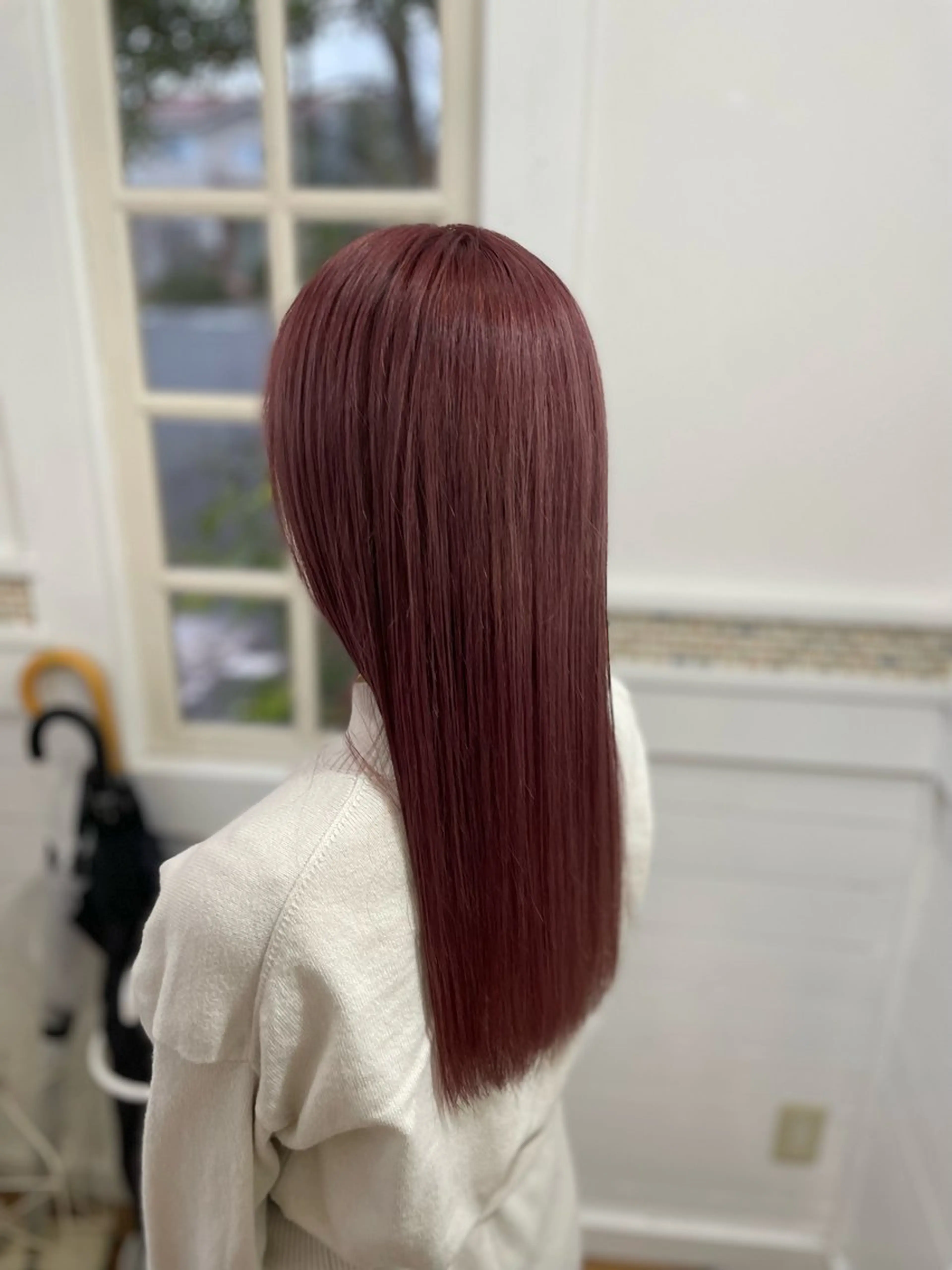 ロング カラー ベージュカラー ブリーチ ピンクカラー ピンクベージュ ロング カット ヘアカラー トリートメント 前原 真人のヘアスタイル