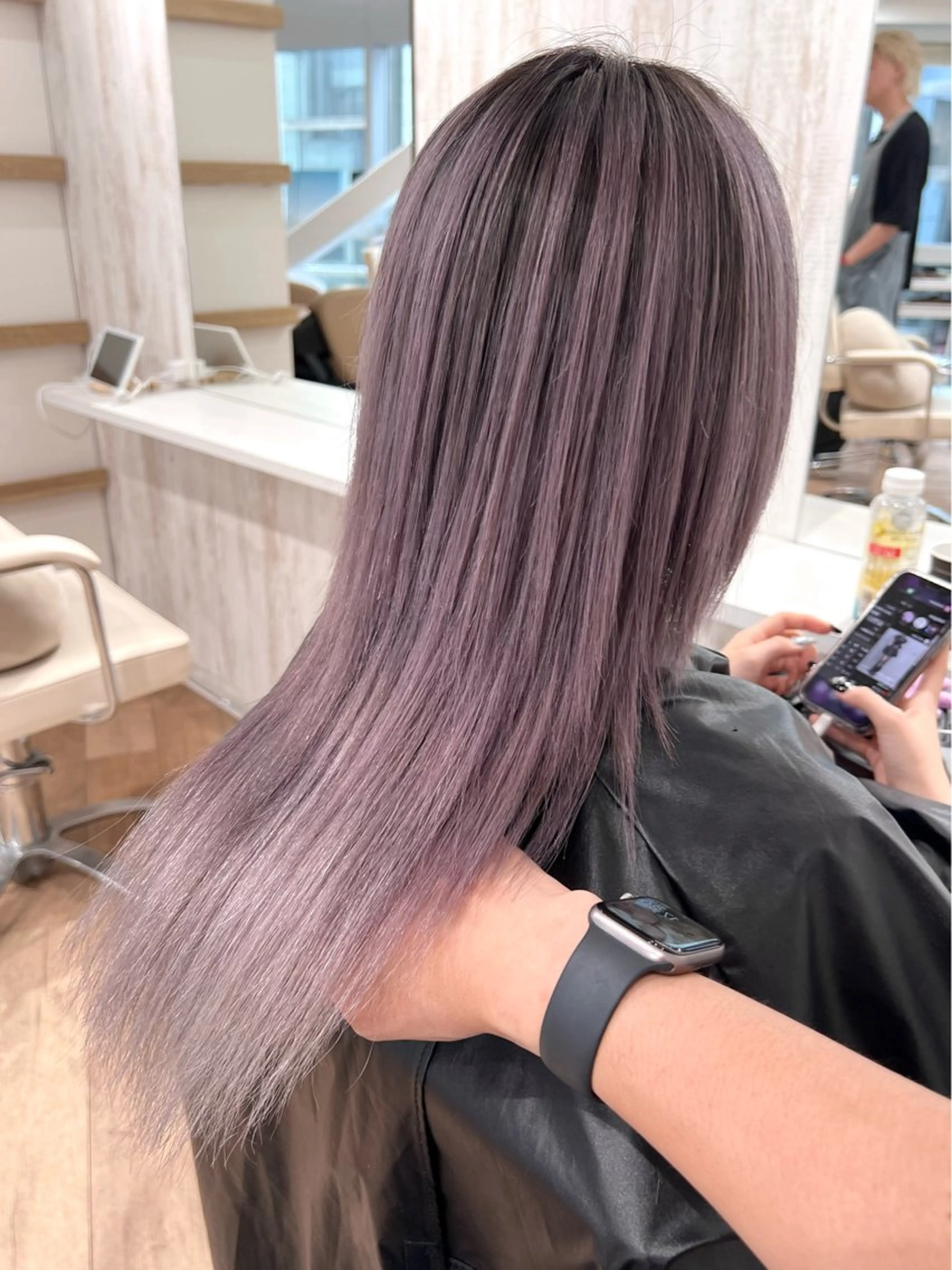 ロング カラー バレイヤージュ ベージュカラー ブリーチ ケアブリーチ ダブルカラー 艶カラー/髪質改善/ 縮毛矯正/池袋/千葉のヘアスタイル