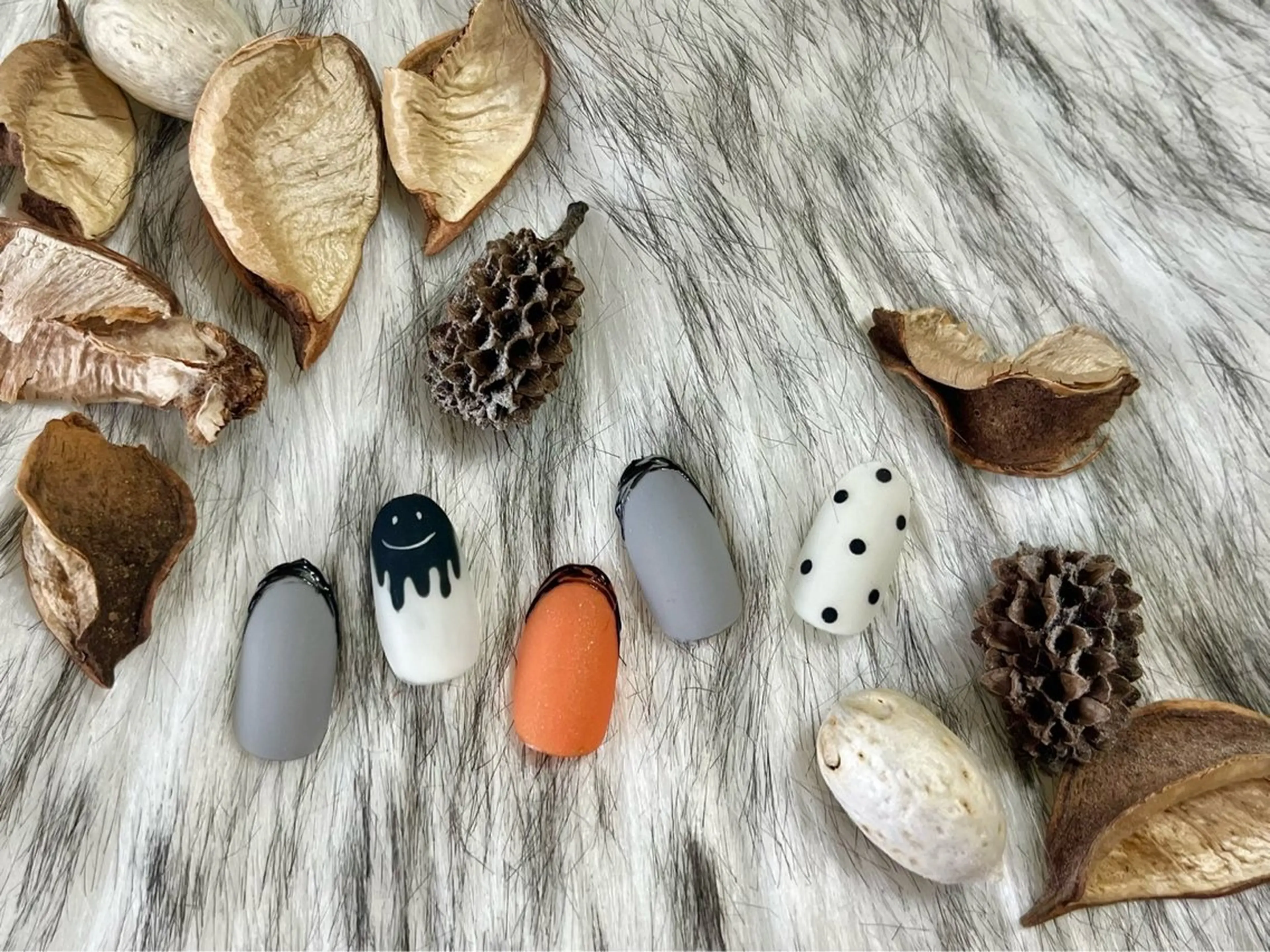 ネイル ジェルネイル ハロウィン メンズネイル パラジェル ワンホンネイル kiki nail 二子玉川のネイルデザイン