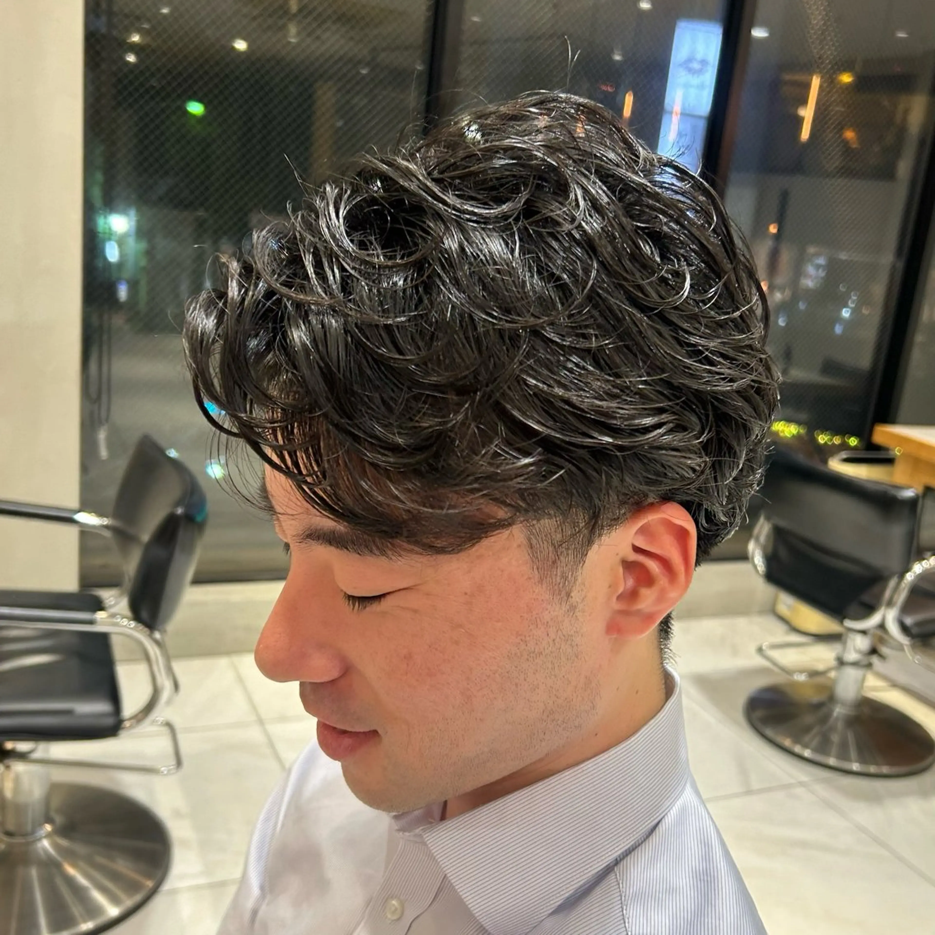 【9名限定価格⭐️】メンズパーマモデル🌀カット➕パーマ➕シャンプートリートメント➕セット💫詳細ご確認くださいの写真