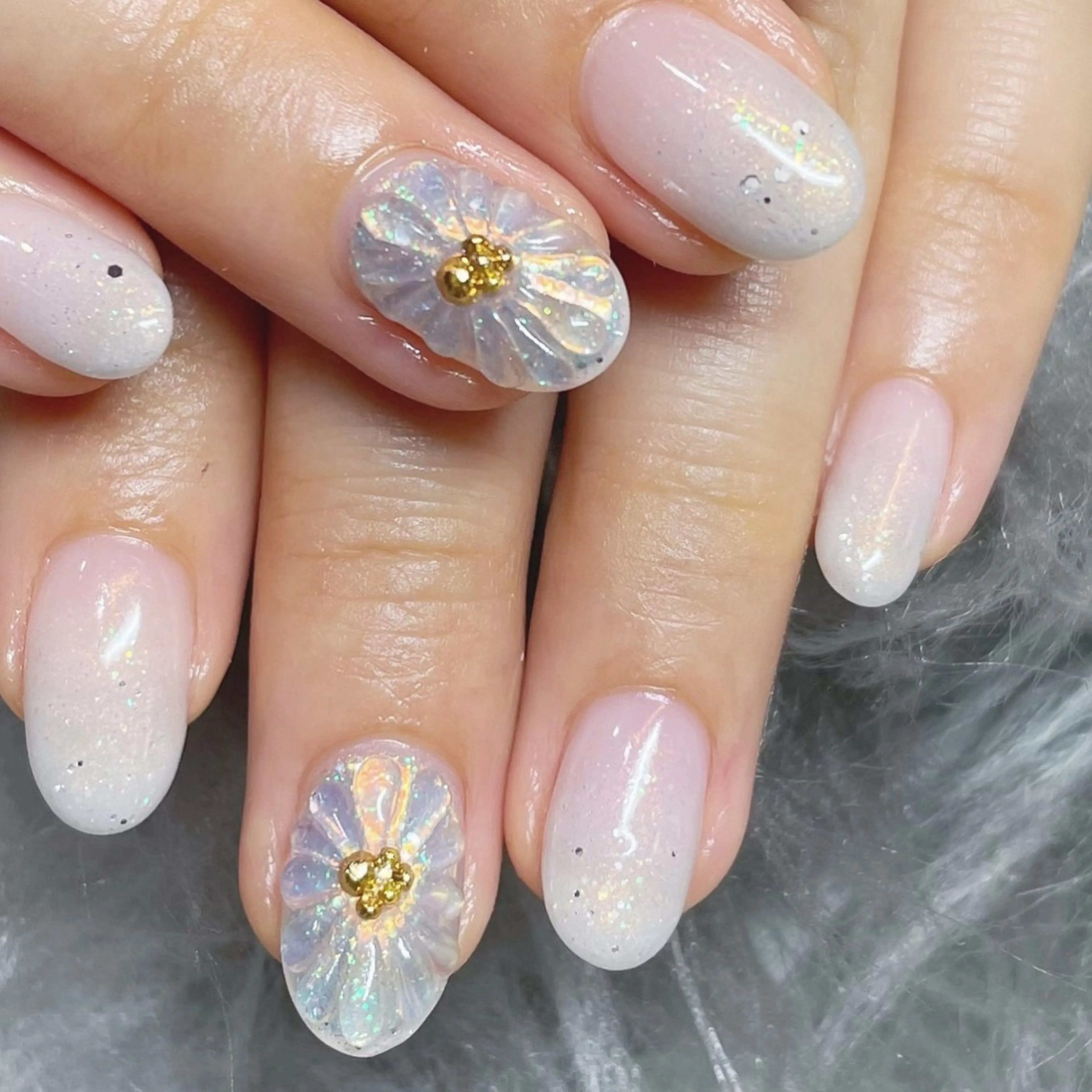 ネイル オーロラネイル キラキラネイル 持ち込み Tsukahara 🌷仙台PARCOのネイルデザイン