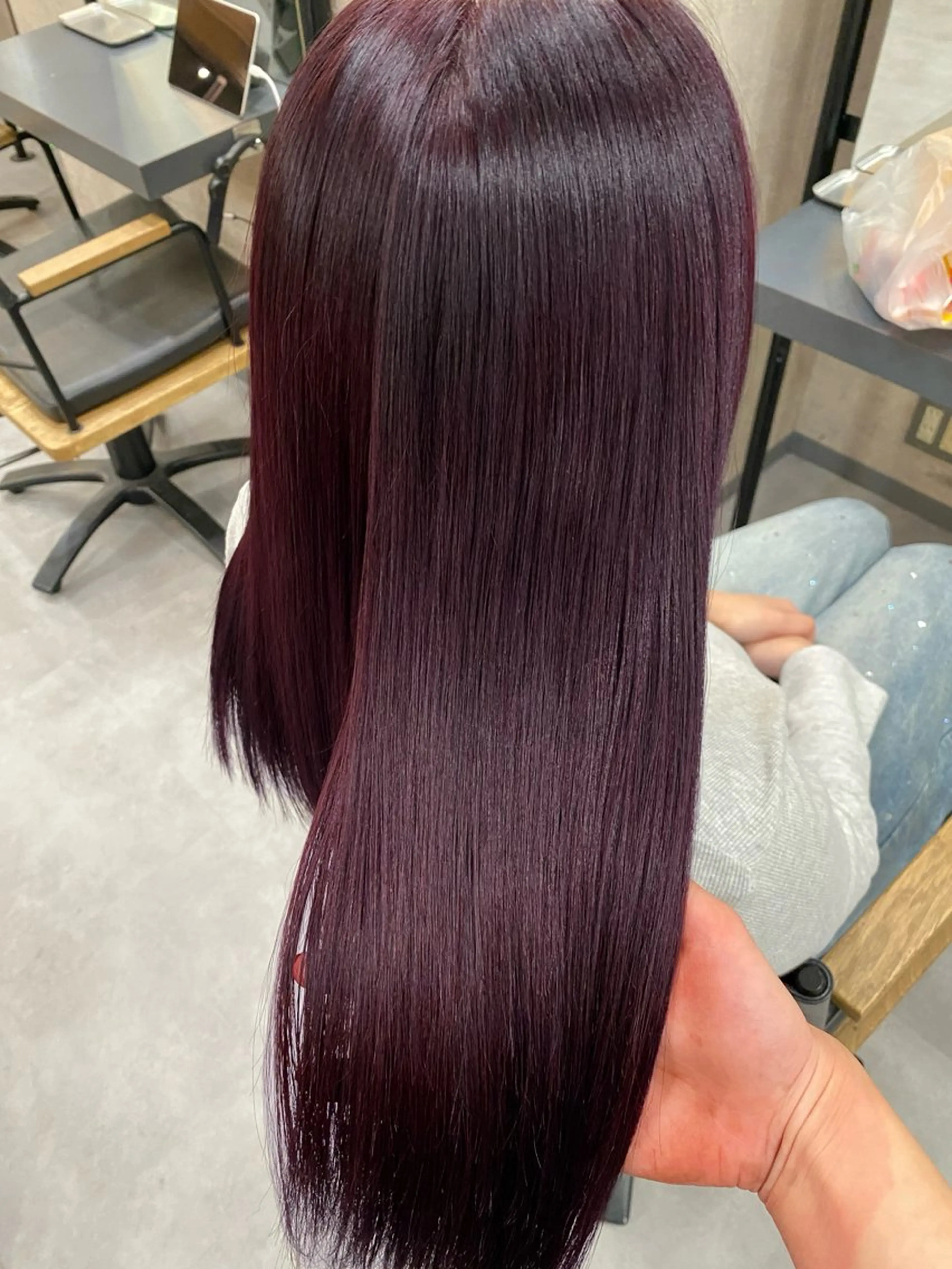 ロング カラー 原宿|ハイトーン| デザインカラー|揺のヘアスタイル