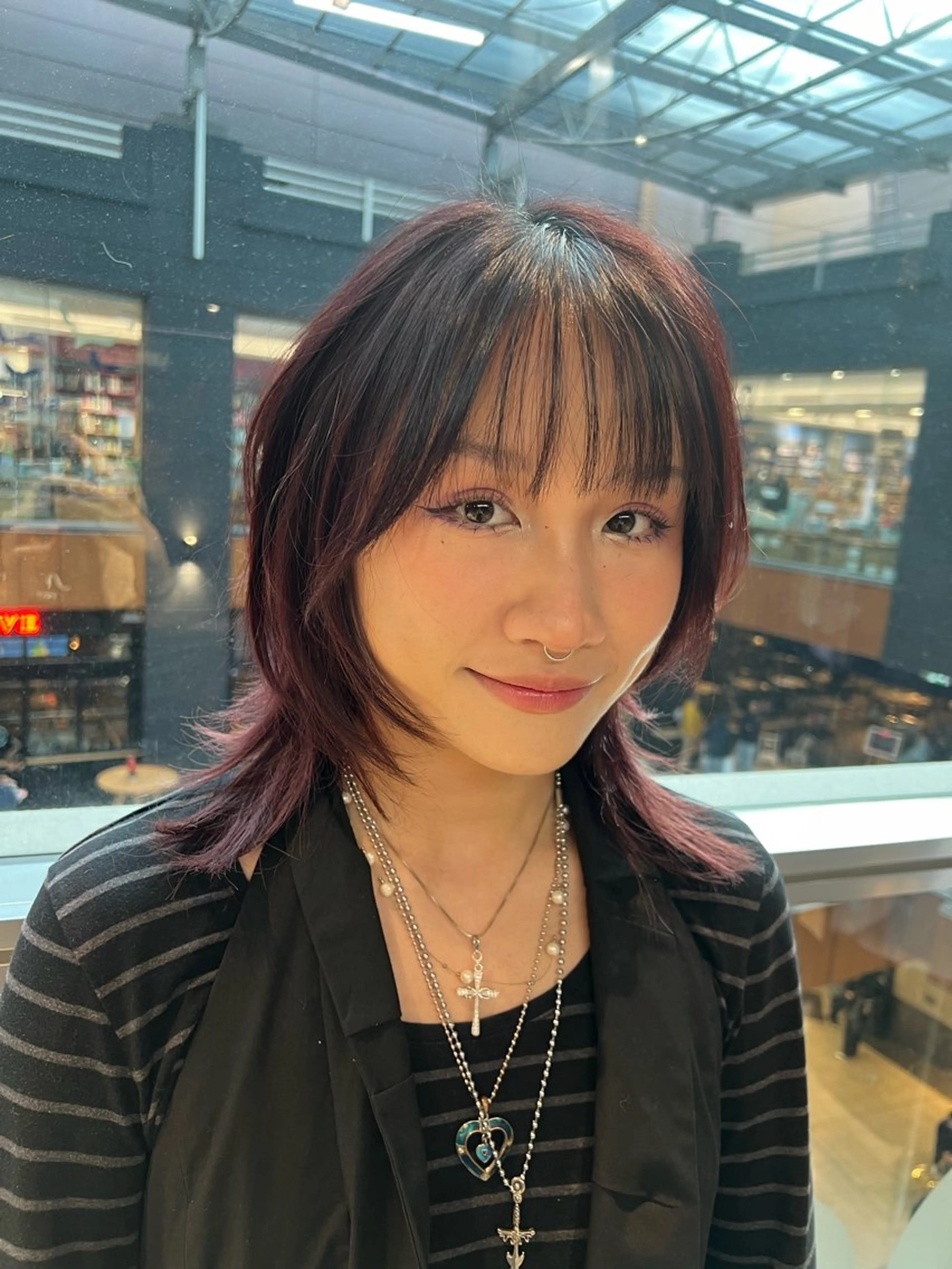 ミディアム カラー 舟橋 瑞稀のヘアスタイル