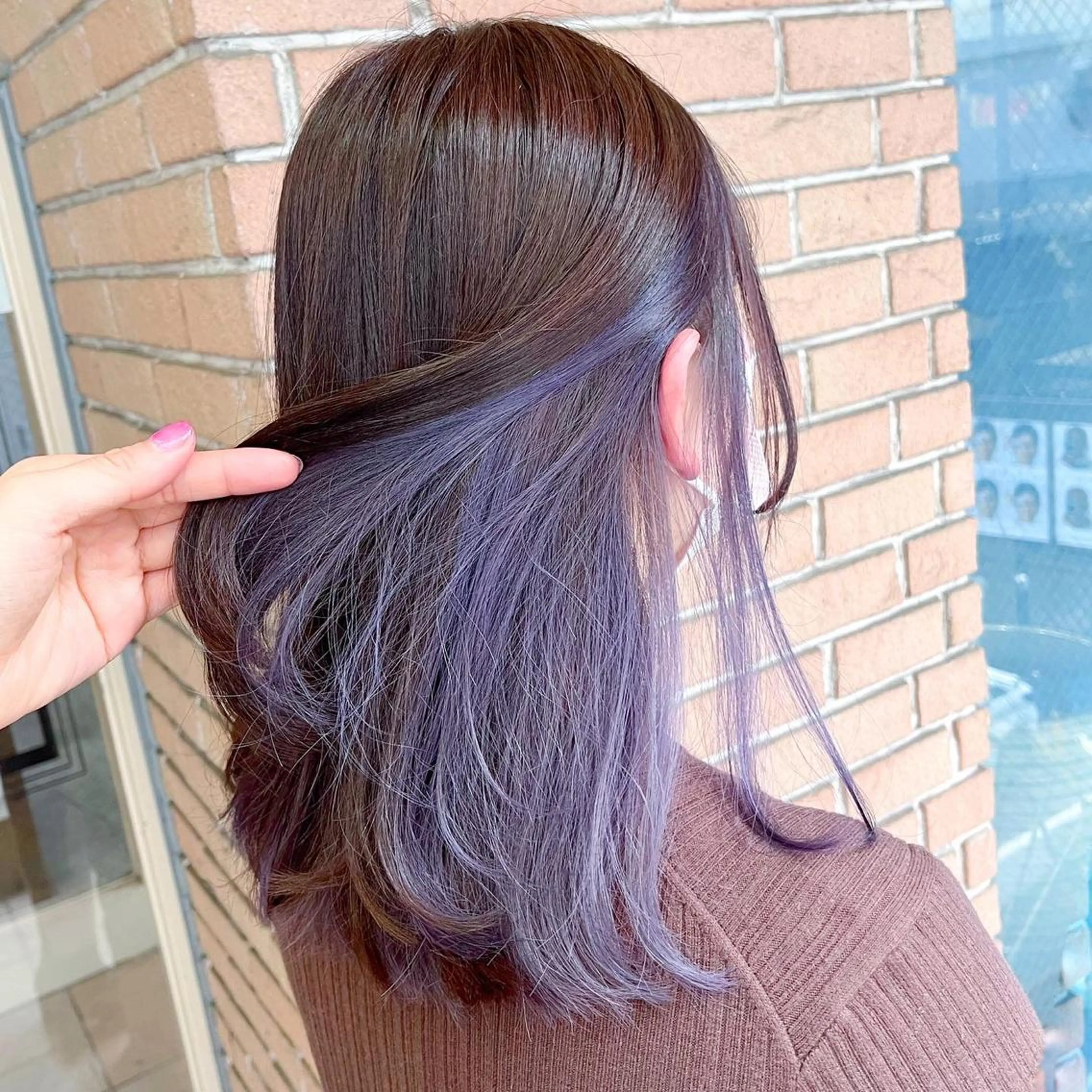 セミロング カラー ヘアアレンジ ブリーチ ヘアカラー ピンクカラー🩷 ヘアセットＮＯ.1のヘアスタイル