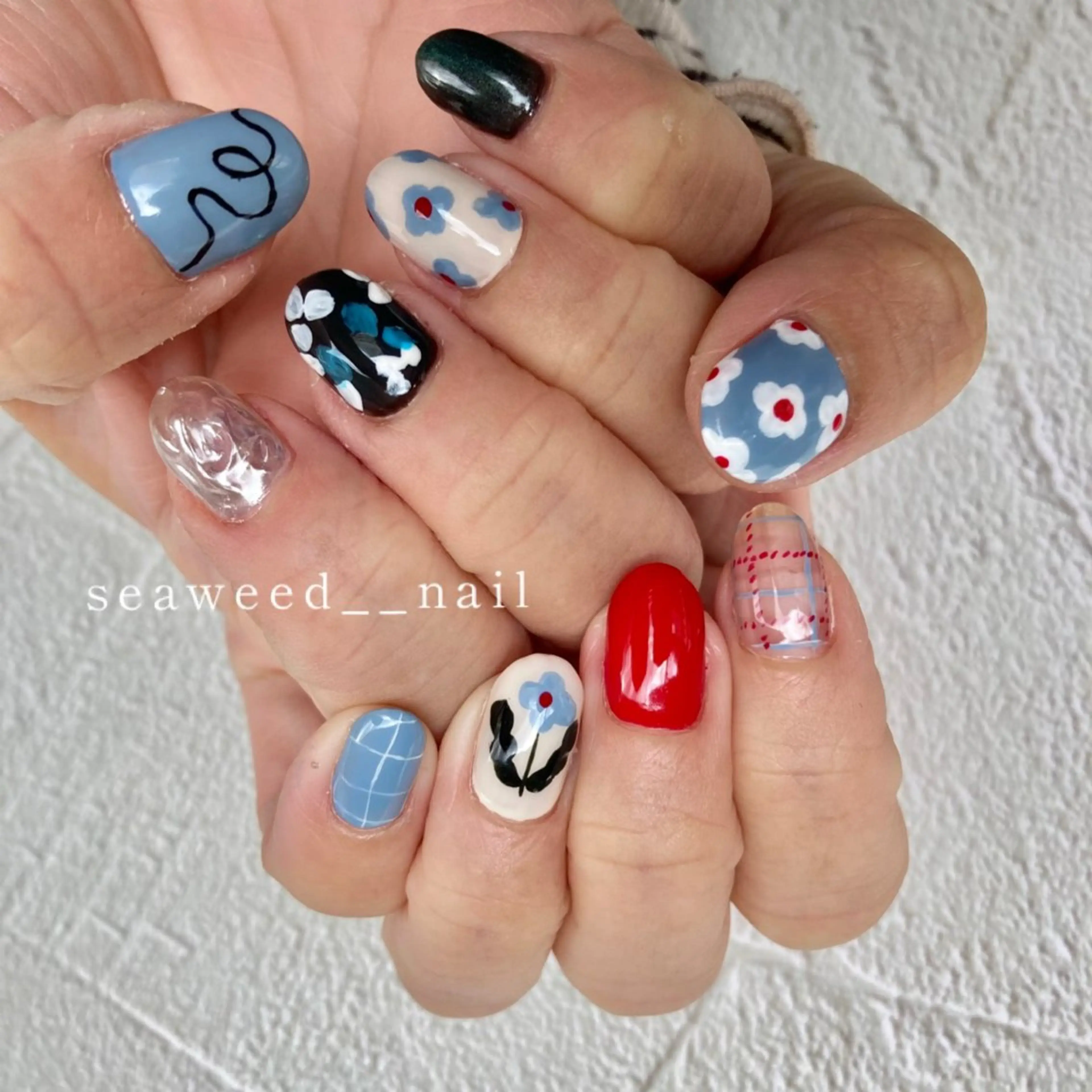 ネイル ハンドネイル seaweed nailのネイルデザイン