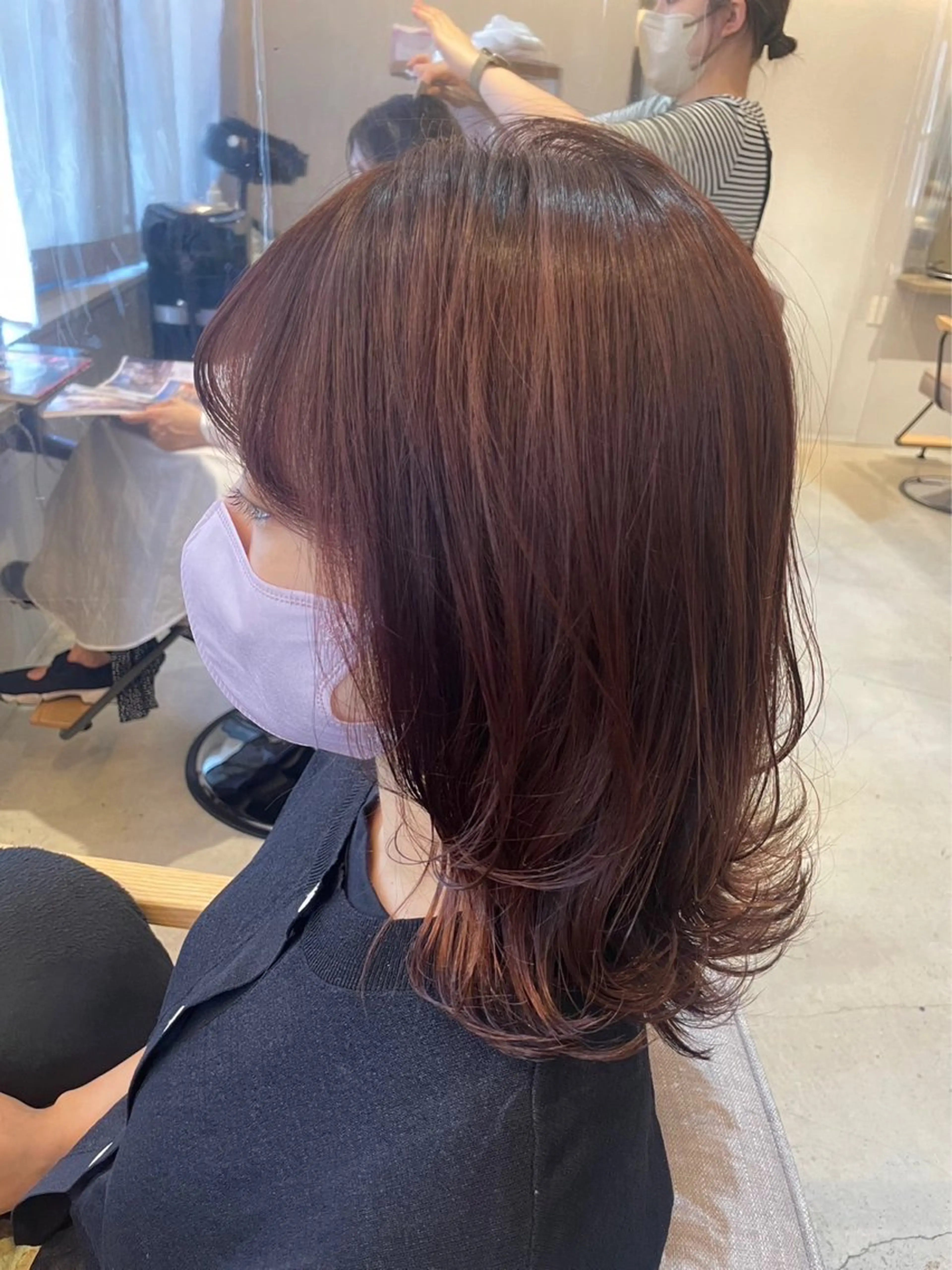 ミディアム カラー 美髪✨艶髪✨髪質改善 カラー特化❕亀島のヘアスタイル
