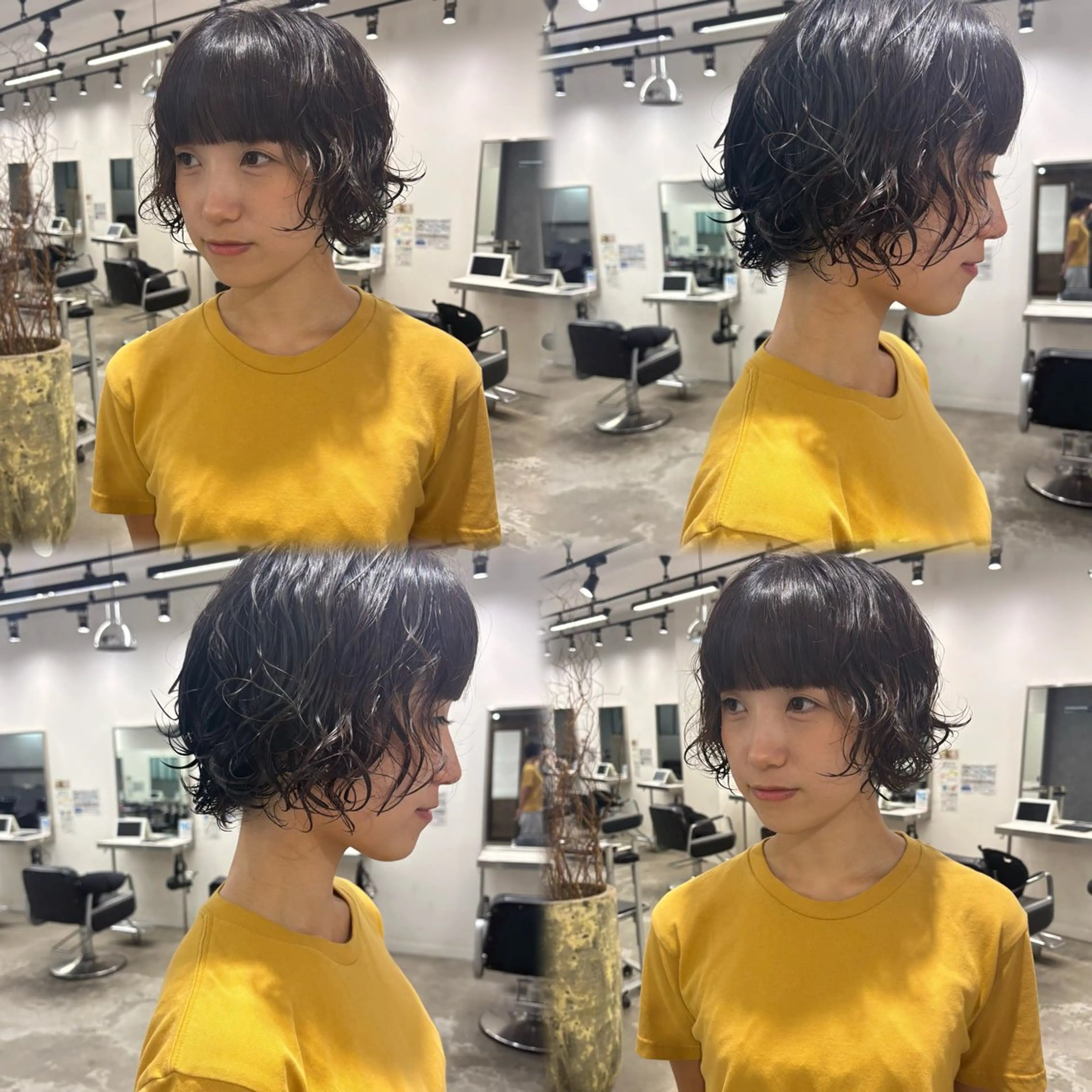 ショート パーマ カット パーマ トリートメント 髪質改善/縮毛矯正/ 暖色カラー🎀🪞のヘアスタイル